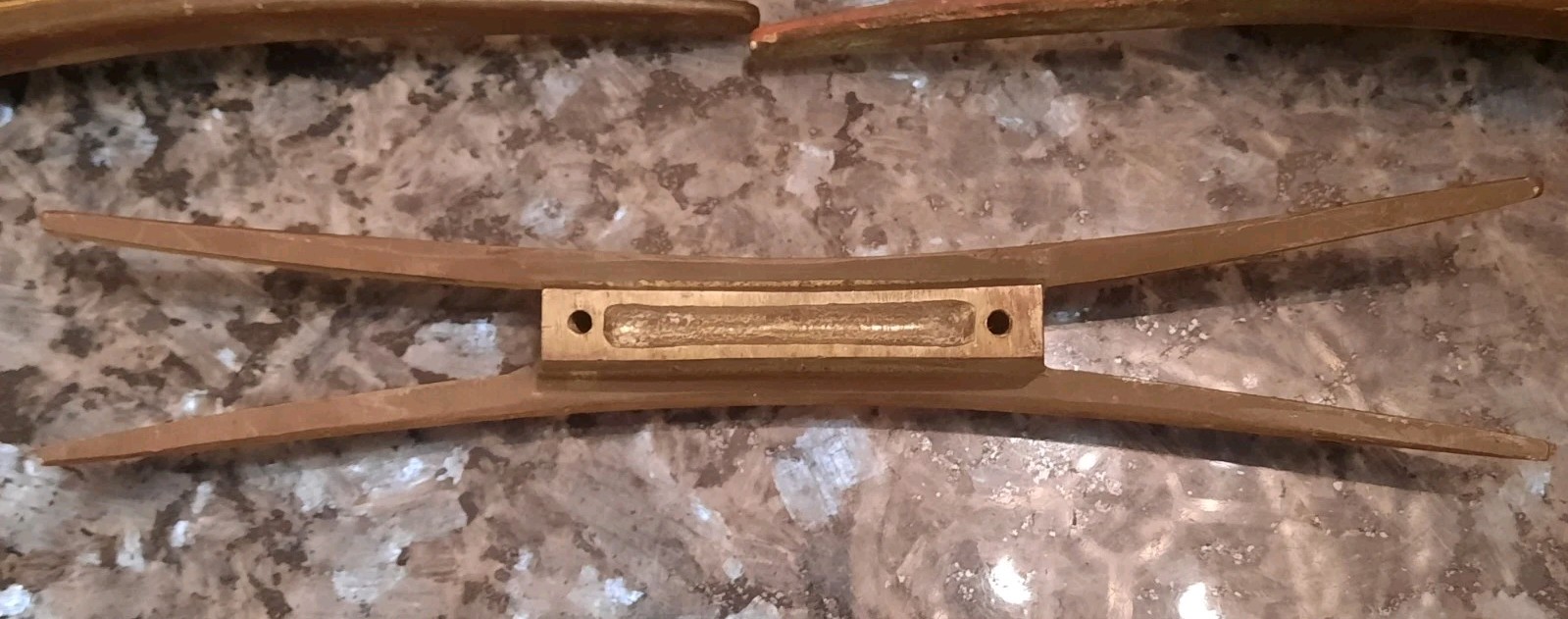 LOT of (10) Vintage 9″ Solid Brass Cabinet Drawer Handle Pulls – Approx. 10 lbs.