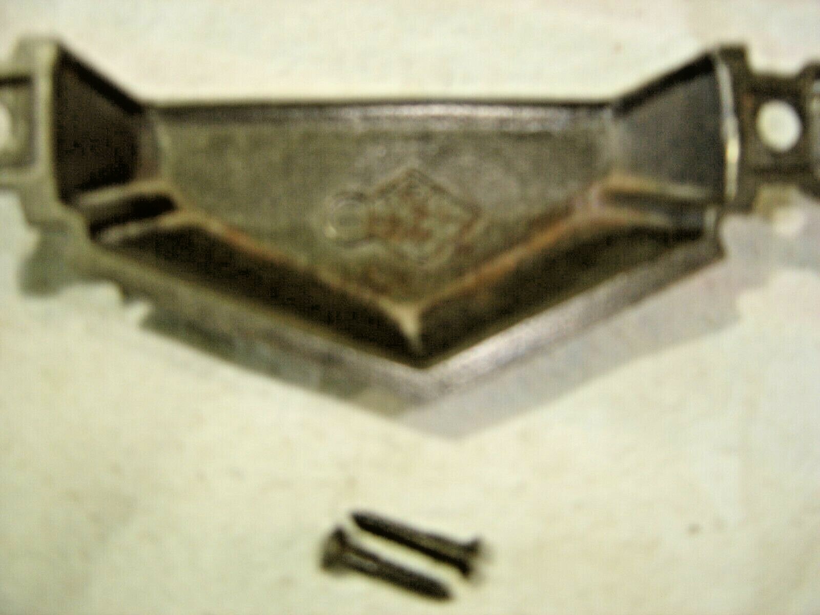 Antique Salvage ~ Cast Iron Bin Pull Geometric Design 4 1/2″ wide #1254