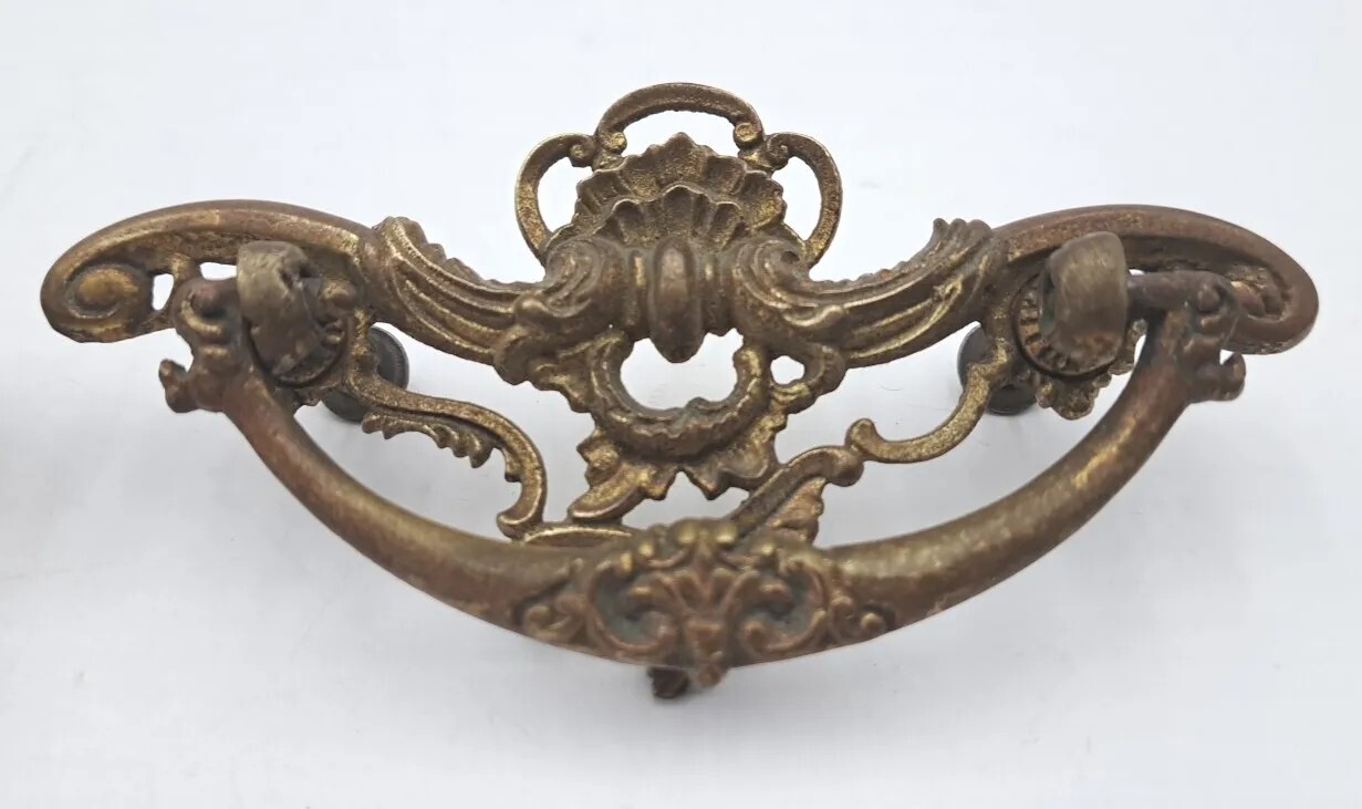 Drop Bail Pulls Drawer Hardware Cabinet Cupboard Handles Ornate Victorian