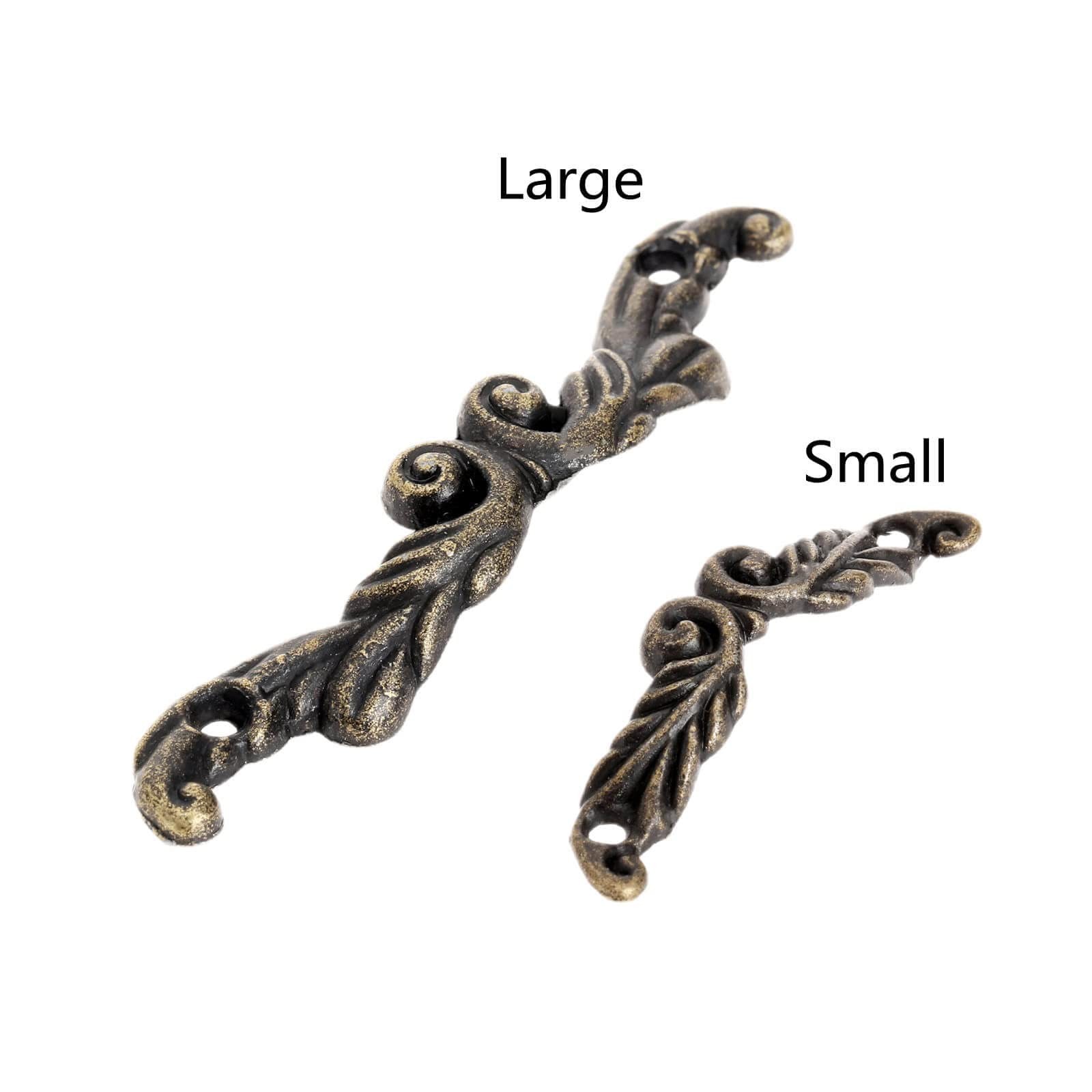 Drawer Pull 10 Pack Zinc Alloy Antique Brass Vintage Decorative 75mm Jewelry Box