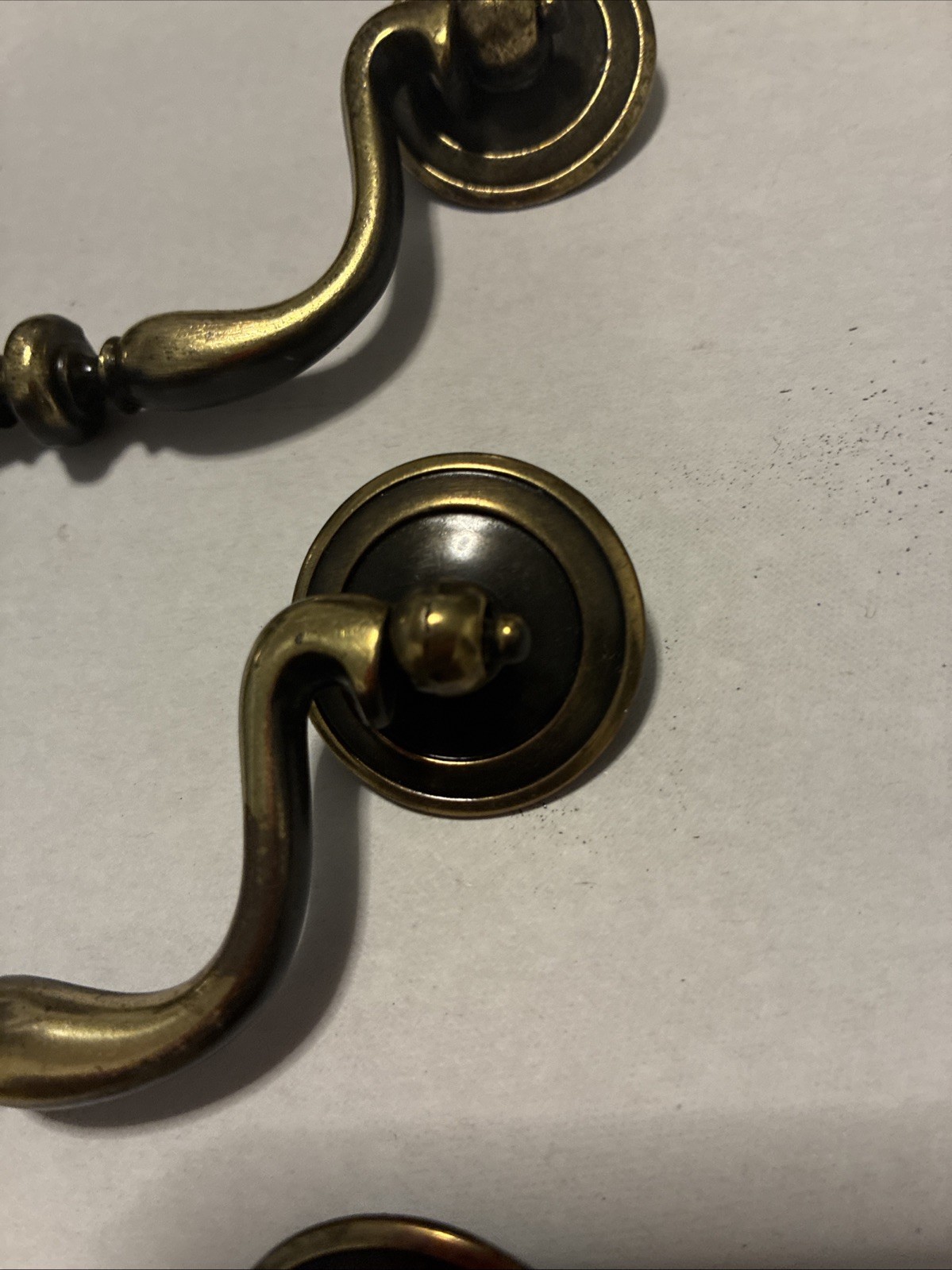 3pcsDrexel Esperanto Drawer Pull Tall Dresser Brass Vintage Drop Bail MCM Handle