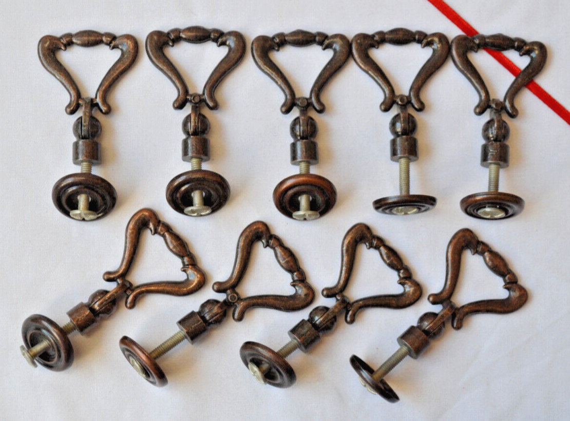 Soviet Drawer Handles vintage Set 9x USSR Furniture fittings Cabinet Pulls Knobs