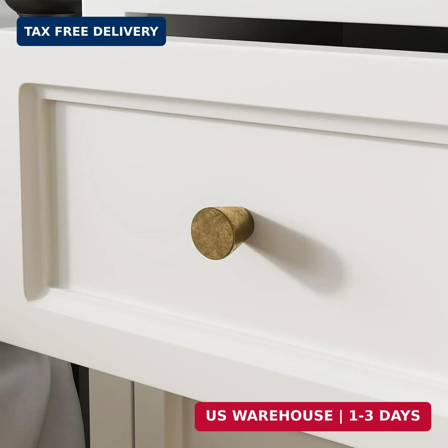 homdiy 10 Pack Antique Brass Cabinet Knobs Drawer Knobs Vintage Small Drawer Pul