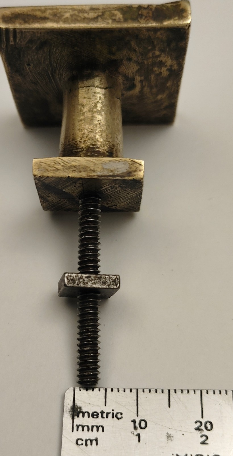 Antique Art Deco Brass Knob Drawer Pull Handle Pulls Knobs Handles Geometric
