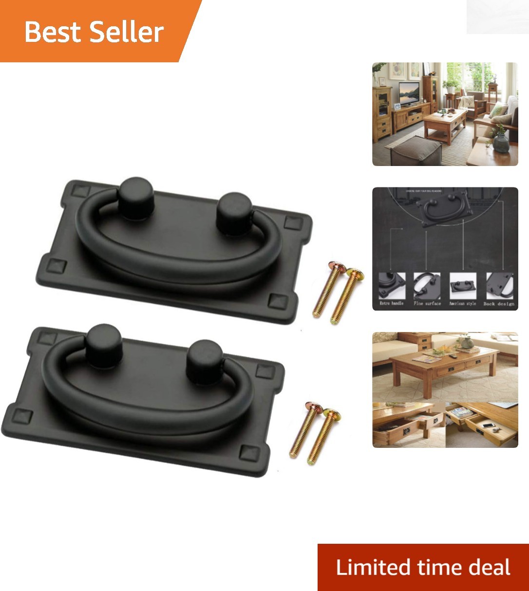 Vintage Style Antique Bronze Cabinet and Drawer Pulls – Durable Zinc Alloy Knobs