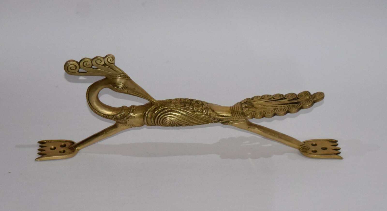 16” Inches Congo Peafowl Handle Brass Art Peacock Door Pull Entrance Décor GTX