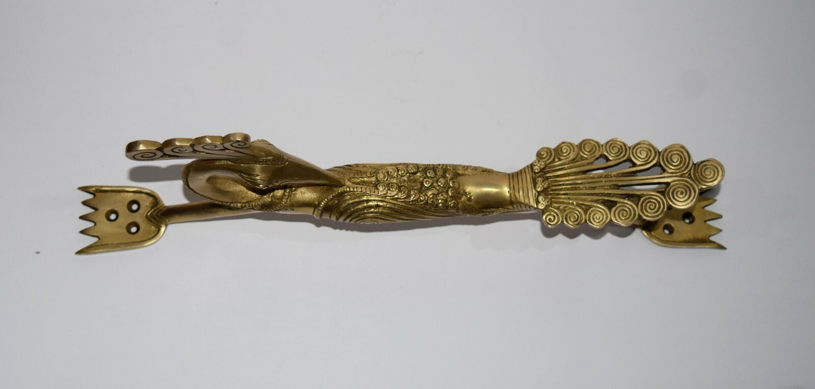 16” Inches Congo Peafowl Handle Brass Art Peacock Door Pull Entrance Décor GTX
