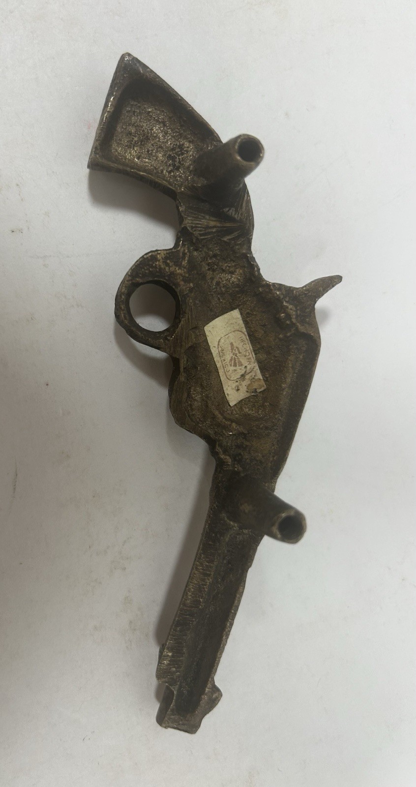 Metal Drawer Pull Handle Western Cowboy Gun Knob Brass Look Finish