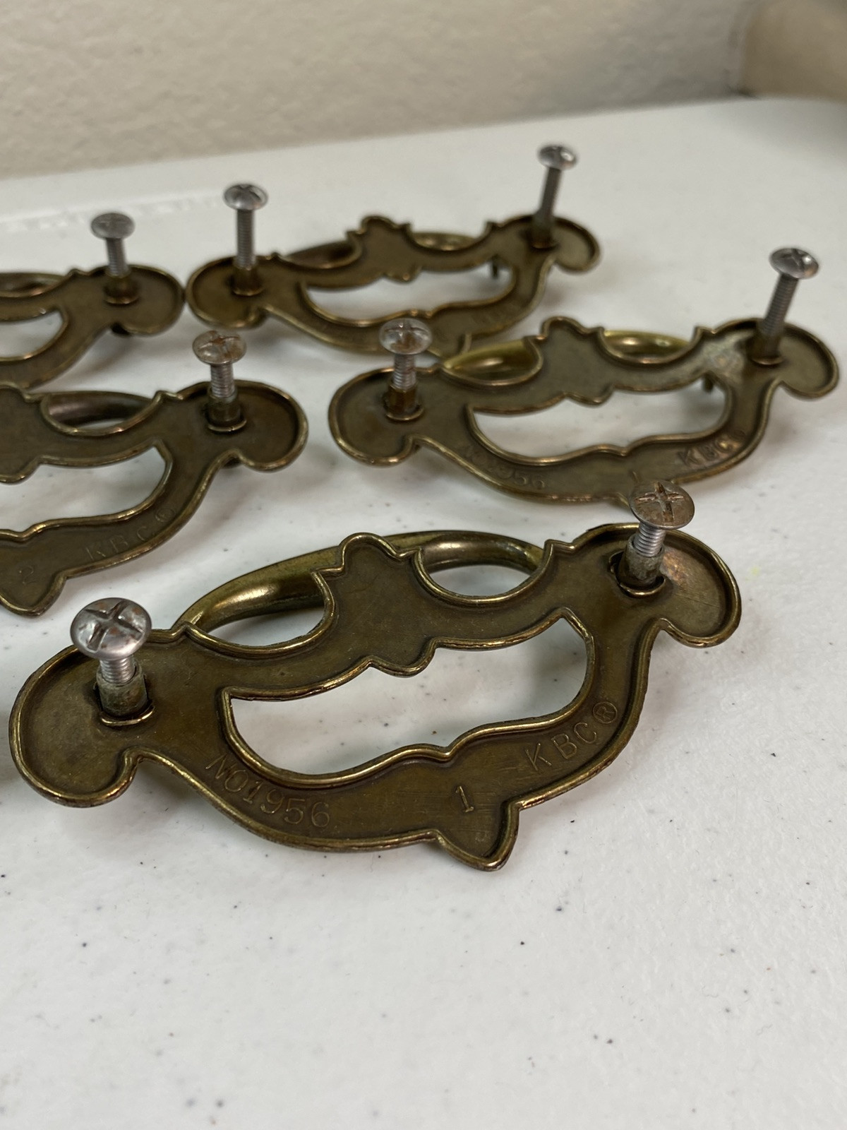 KBC #1956 Drawer Pulls – Lot of 8 – with Screws
