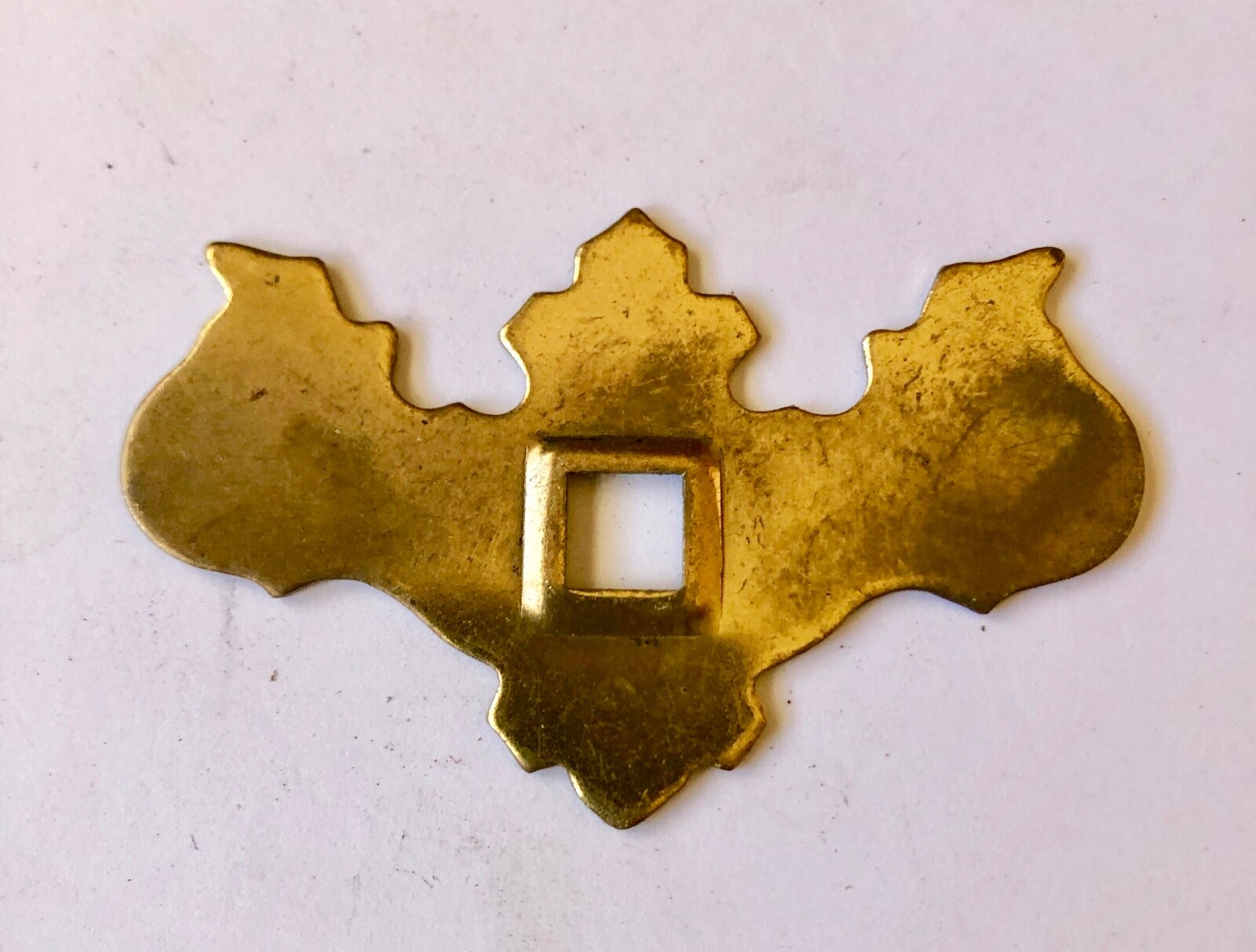 Brass Chippendale Style Escutcheon Dresser Drawer Plate 2.5″ Antique Vintage
