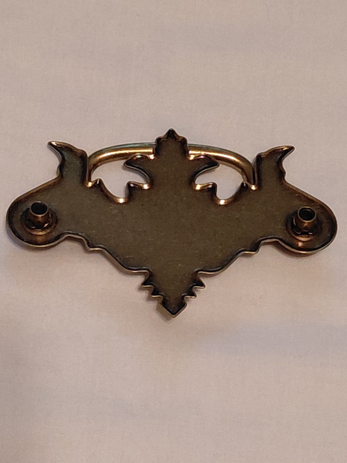 Vintage 3 3/4″ Brass Finish Chippendale Batwing Style Drawer Pulls Handles (6)