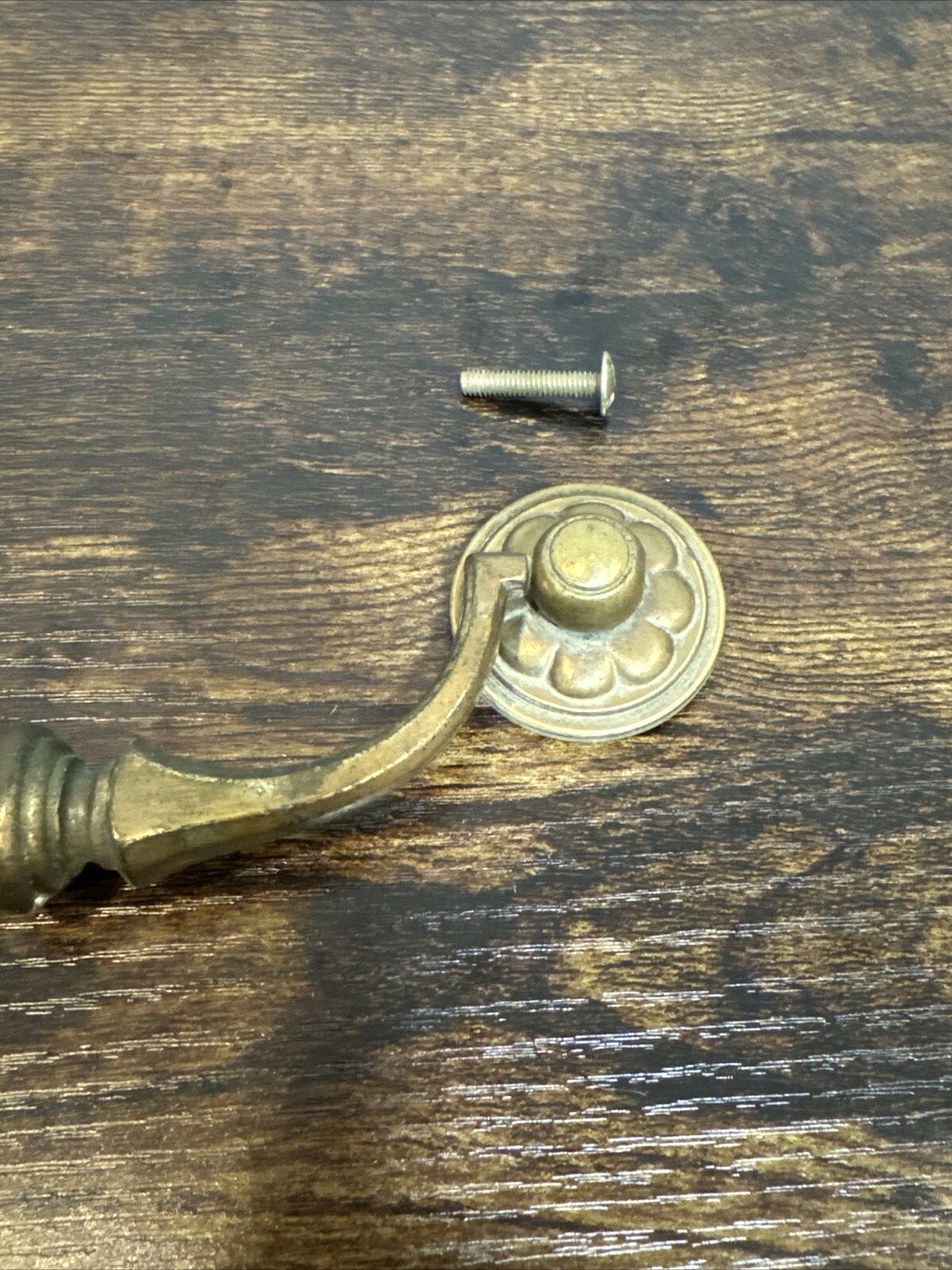 Drexel Esperanto Drawer Pull Tall Dresser Brass Vintage Drop Bail MCM Handle