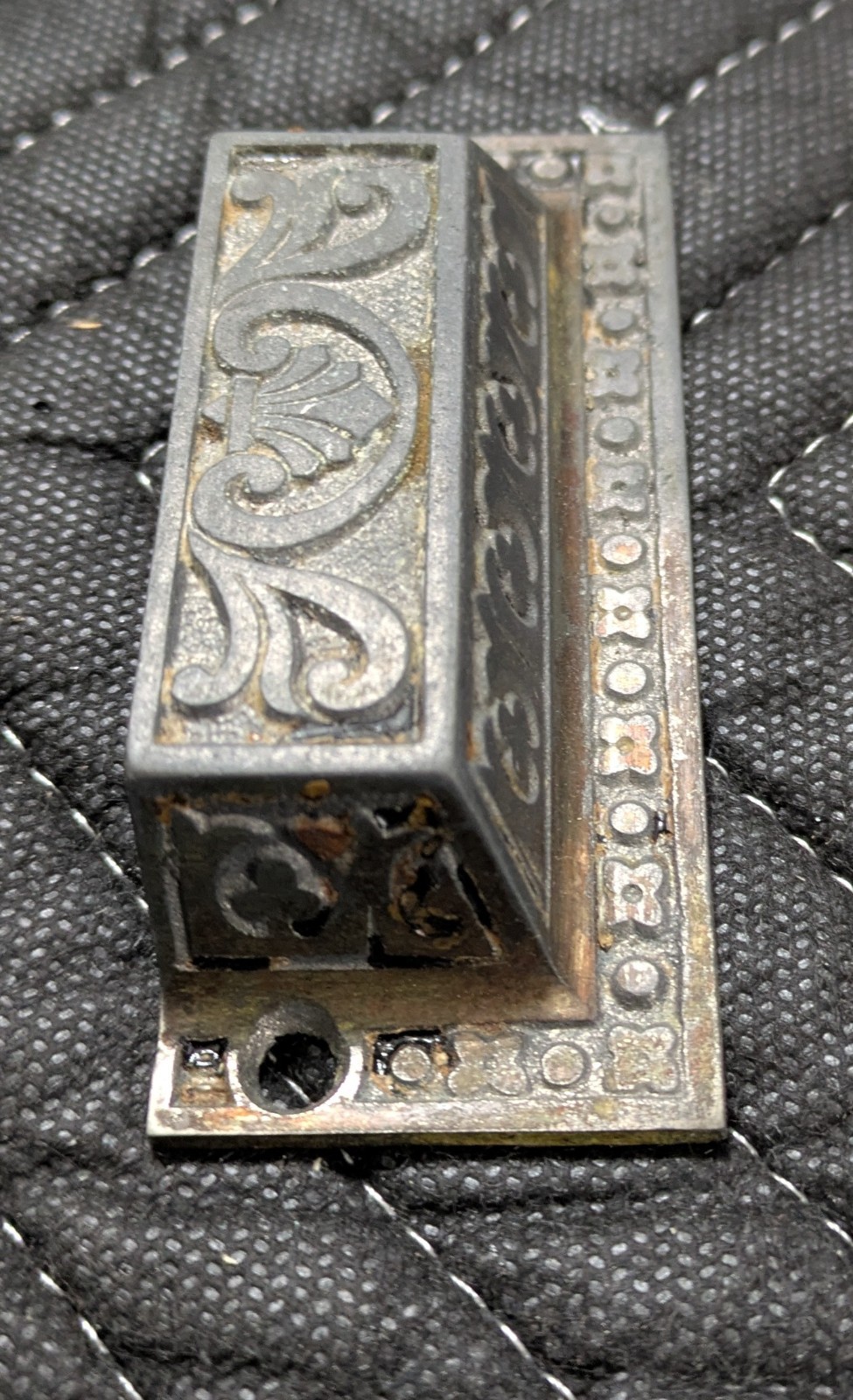 Antique Vintage Cast Iron Drawer Pull Eastlake Victorian Architectural Salvage