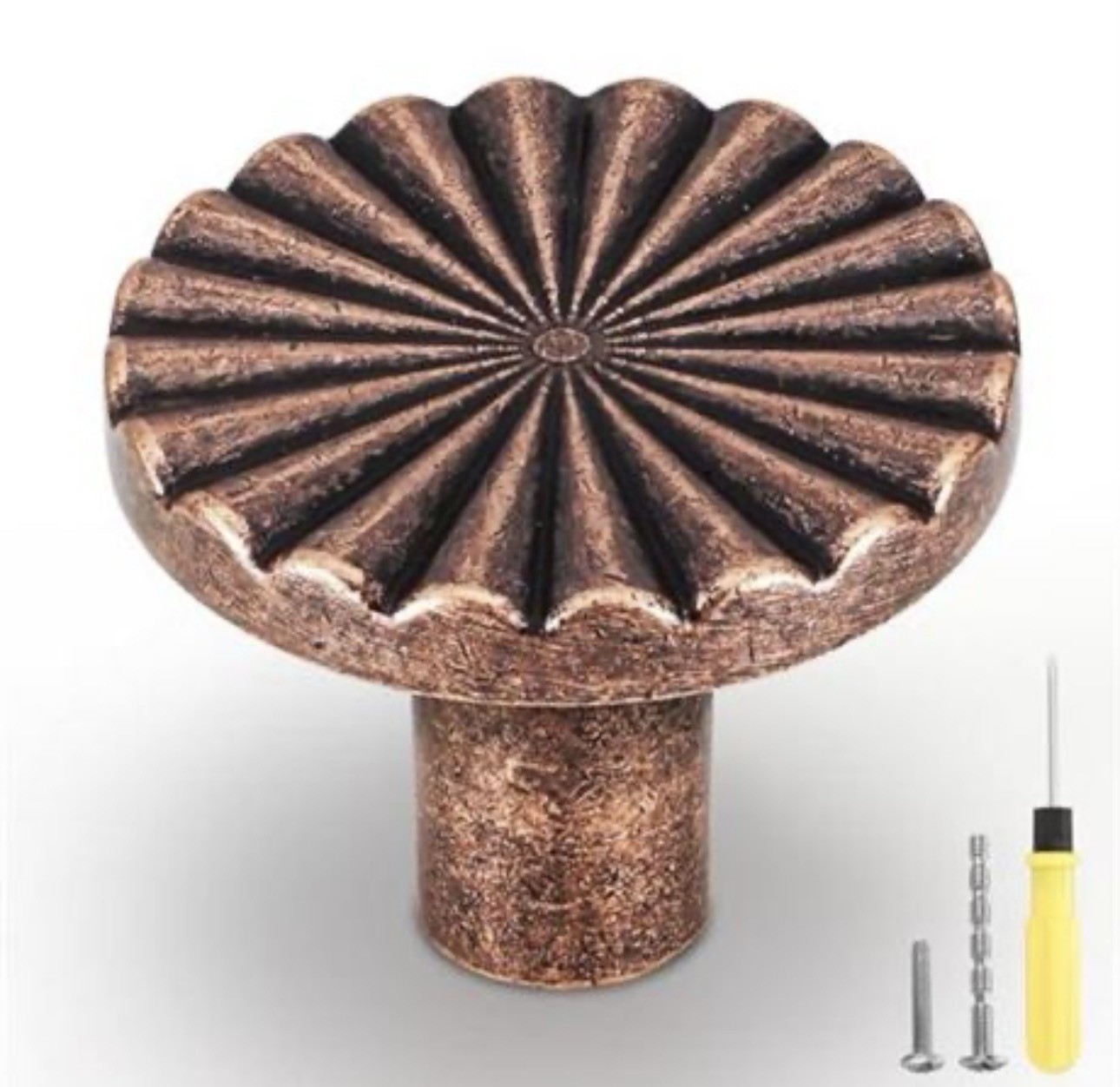 15 Pack Red Bronze Cabinet Knobs & Drawer Pulls – Vintage Zinc Alloy Hardware