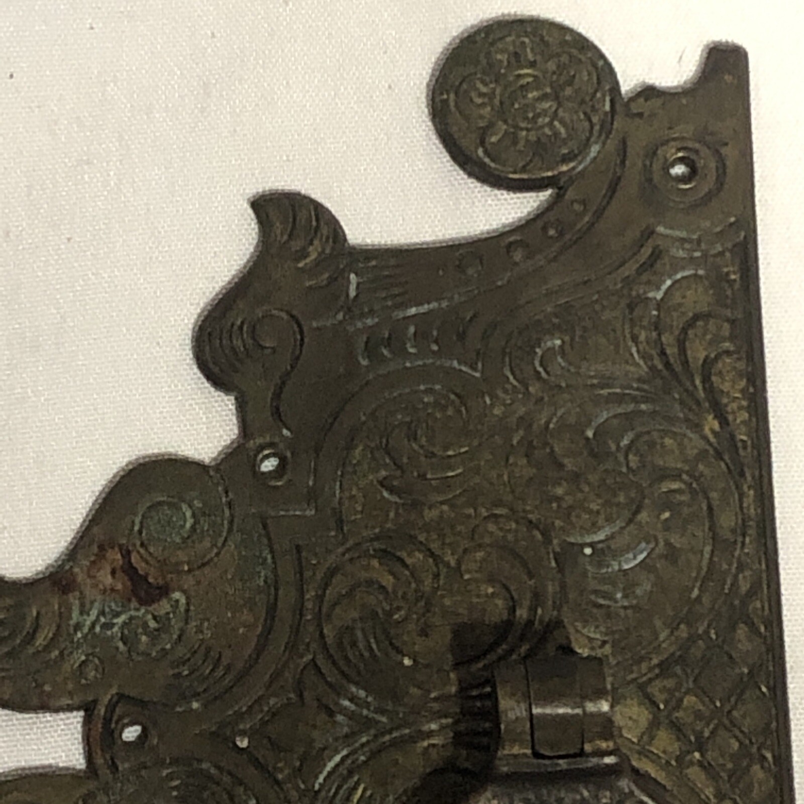 Antique English Brass Drawer Pull Crofts & Assinder /u5a