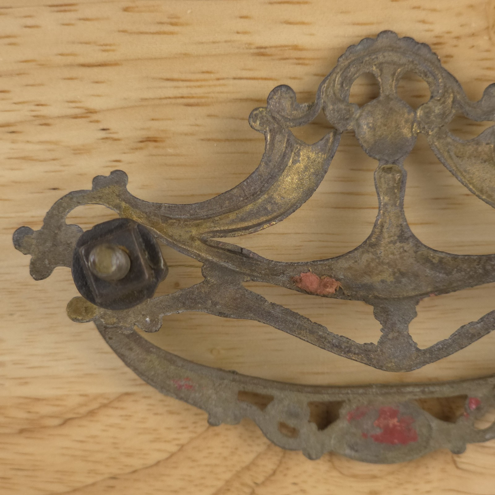 Vintage Brass Drop Bail Handle Drawer Cabinet Pulls Lot of 3 Antique Patina