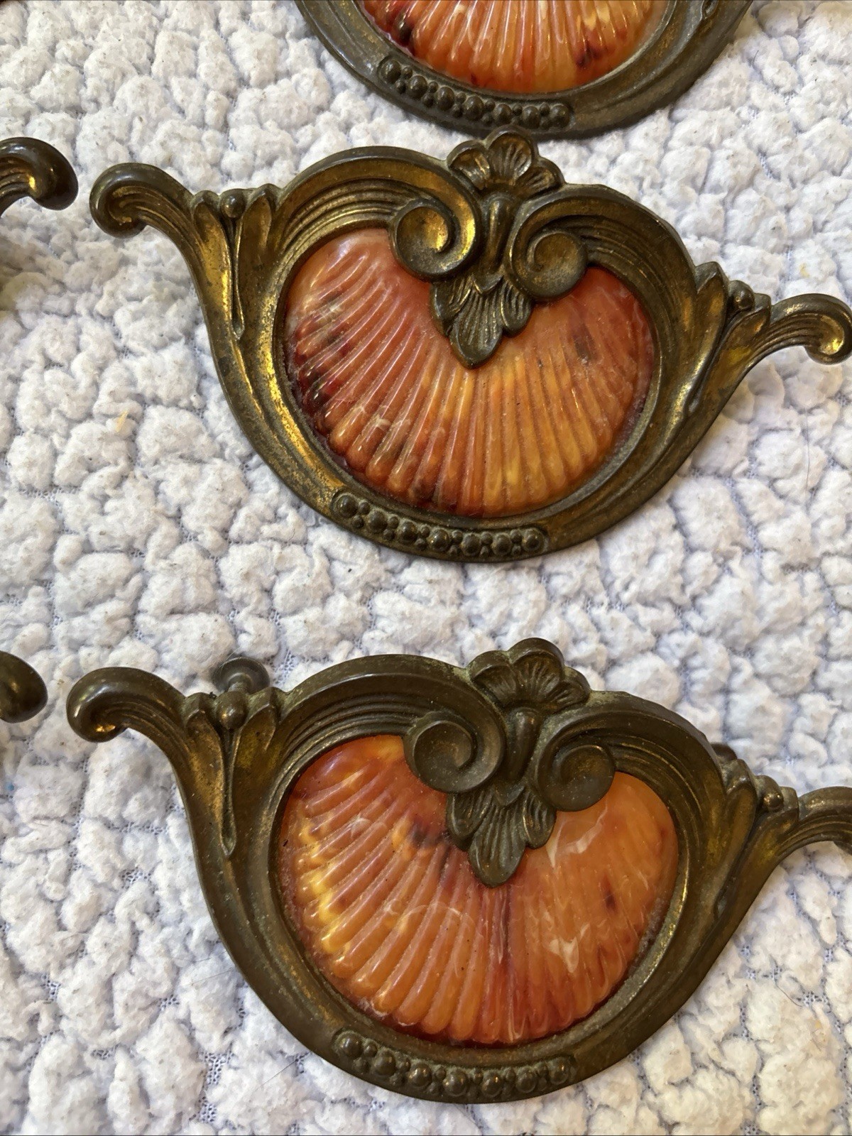 Antique Keeler Brass Co. Bakelite Drawer Pulls Handles Lot Of 9