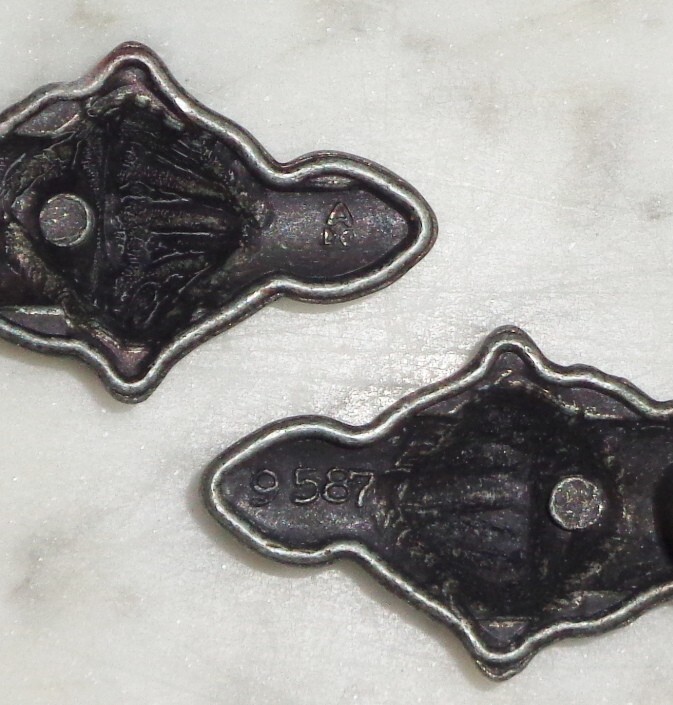 12 Ajax 9587 Grey Silver Twisted Cabinet Door Drawer Pull Handles Vintage 6 1/8