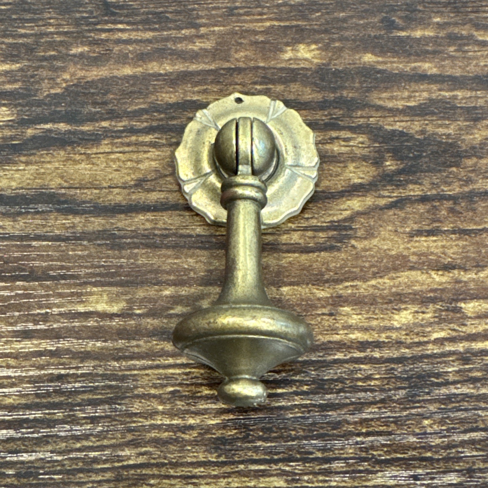 Drexel Esperanto Drawer Pull Teardrop Brass Dresser Handle Backplate Vintage MCM