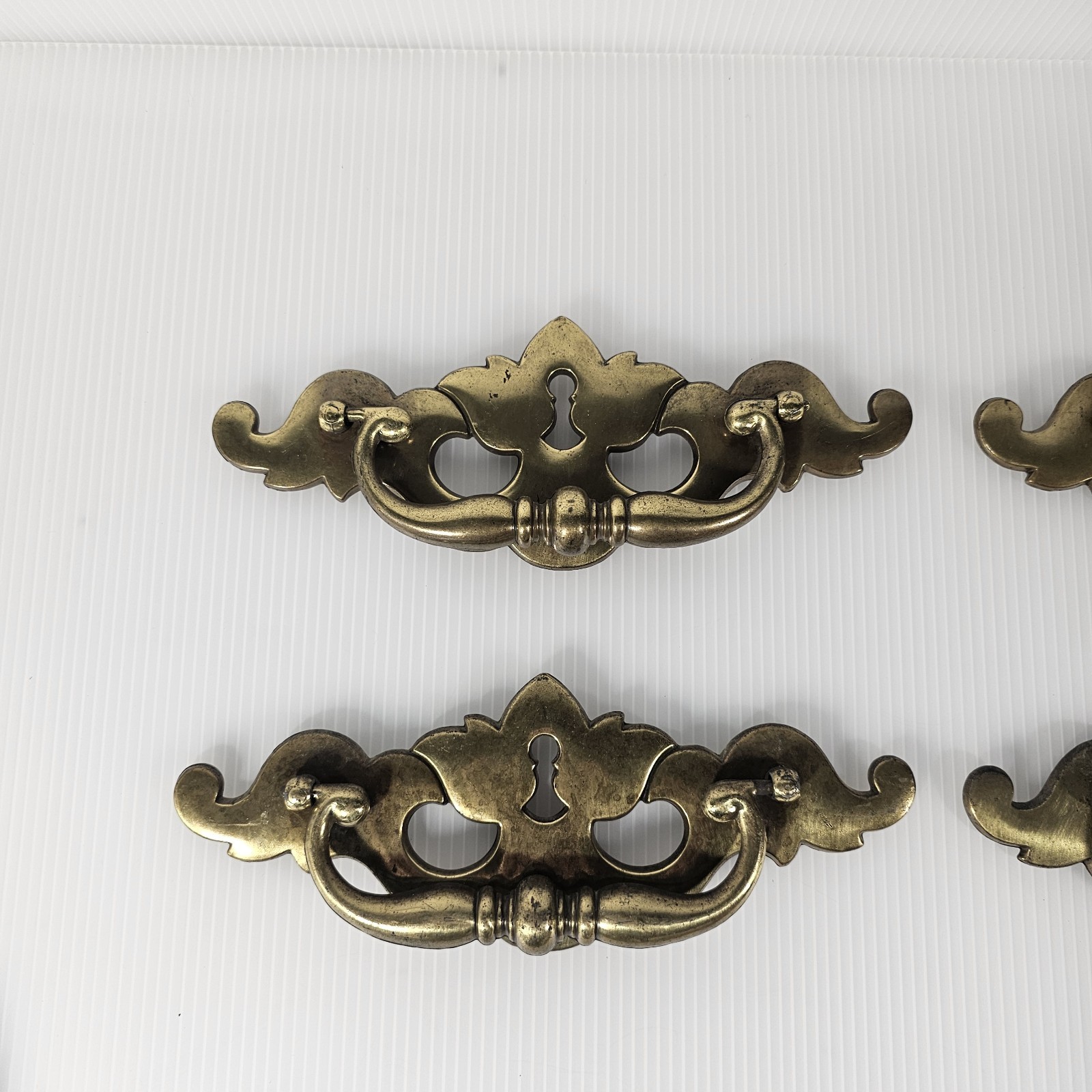 4 Vintage Keeler Brass Co. N12710 Drawer Pulls 8 Inch, Set of 4, Large