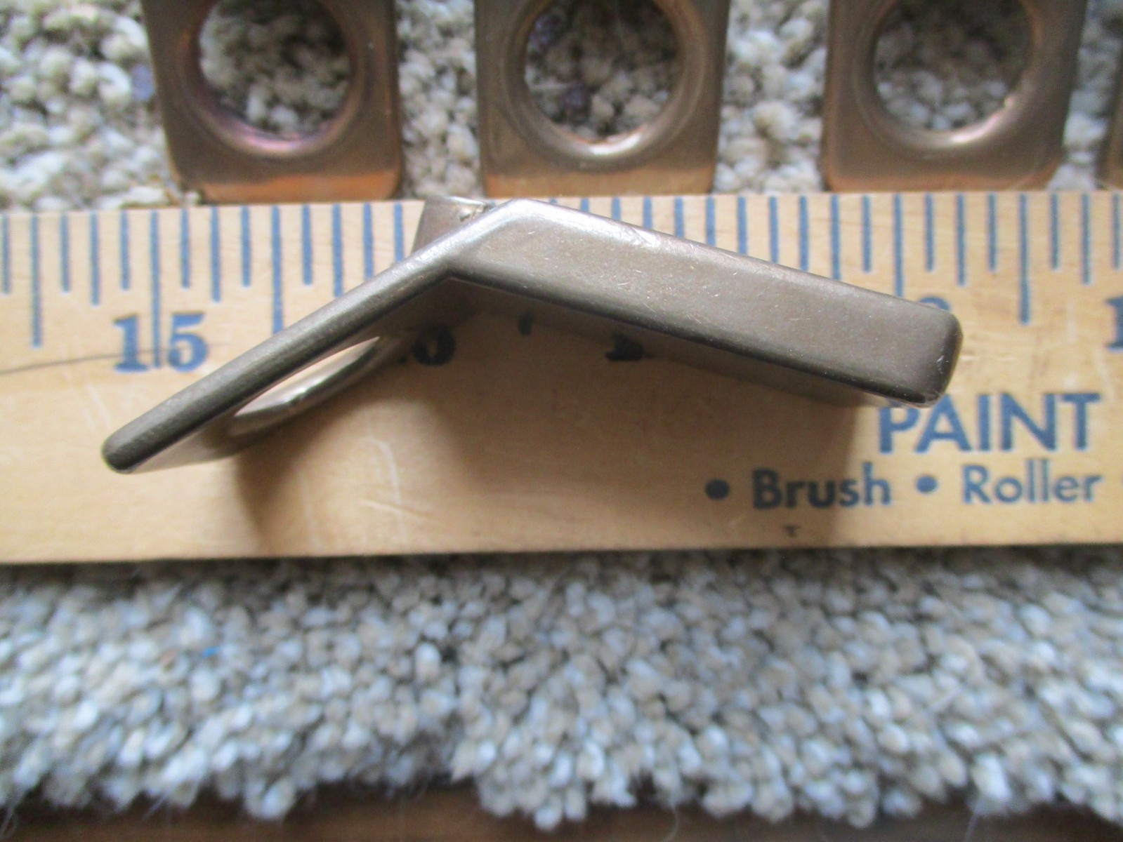 6 Vintage Brass Finger Hole pull kitchen Cabinet Door , Cabinet Drawer pulls