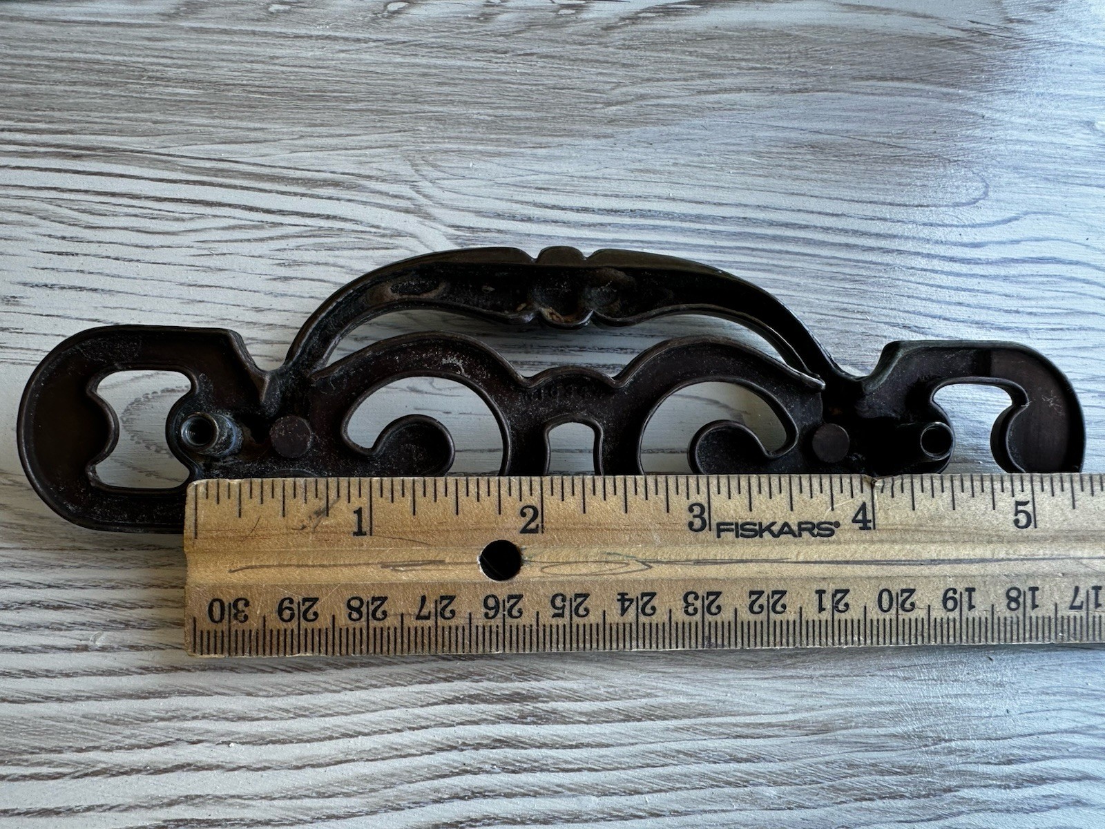 Vintage Brass Drawer Pull Furniture Restoration 6.25” Long