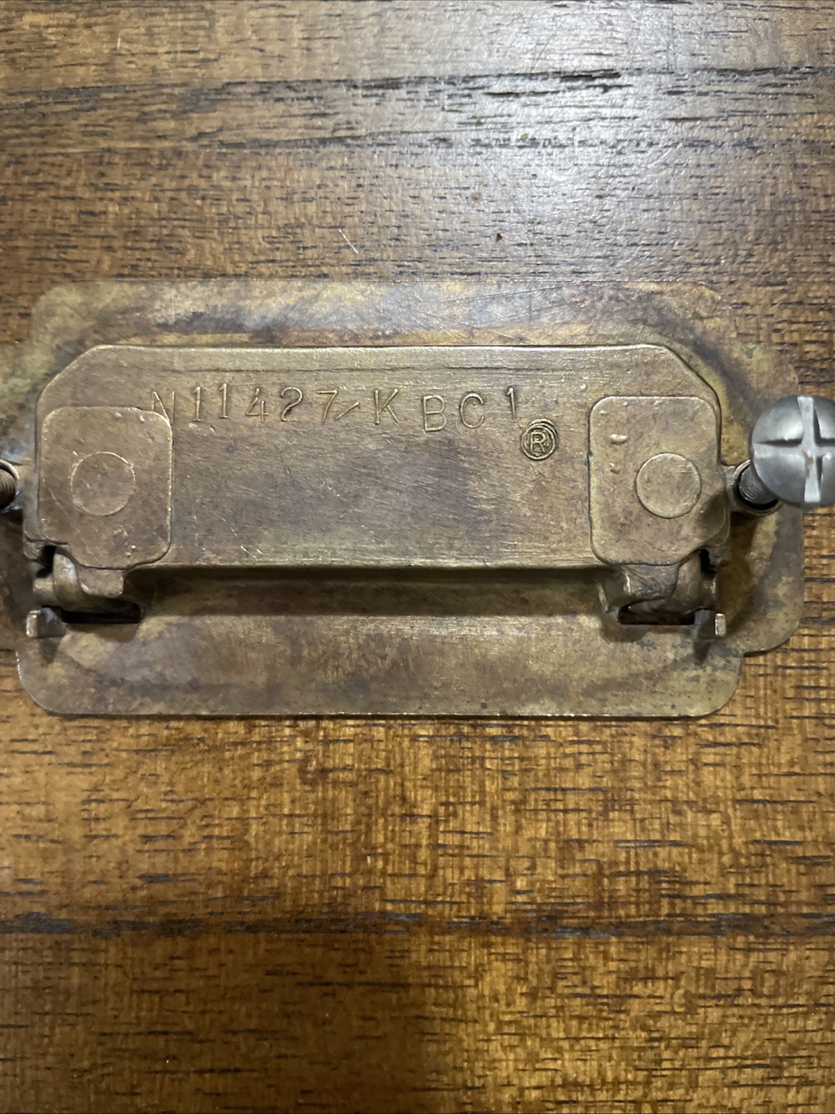 Drexel Pavilion Recessed Dresser Drawer Pull Brass Handle Vintage Mid Century