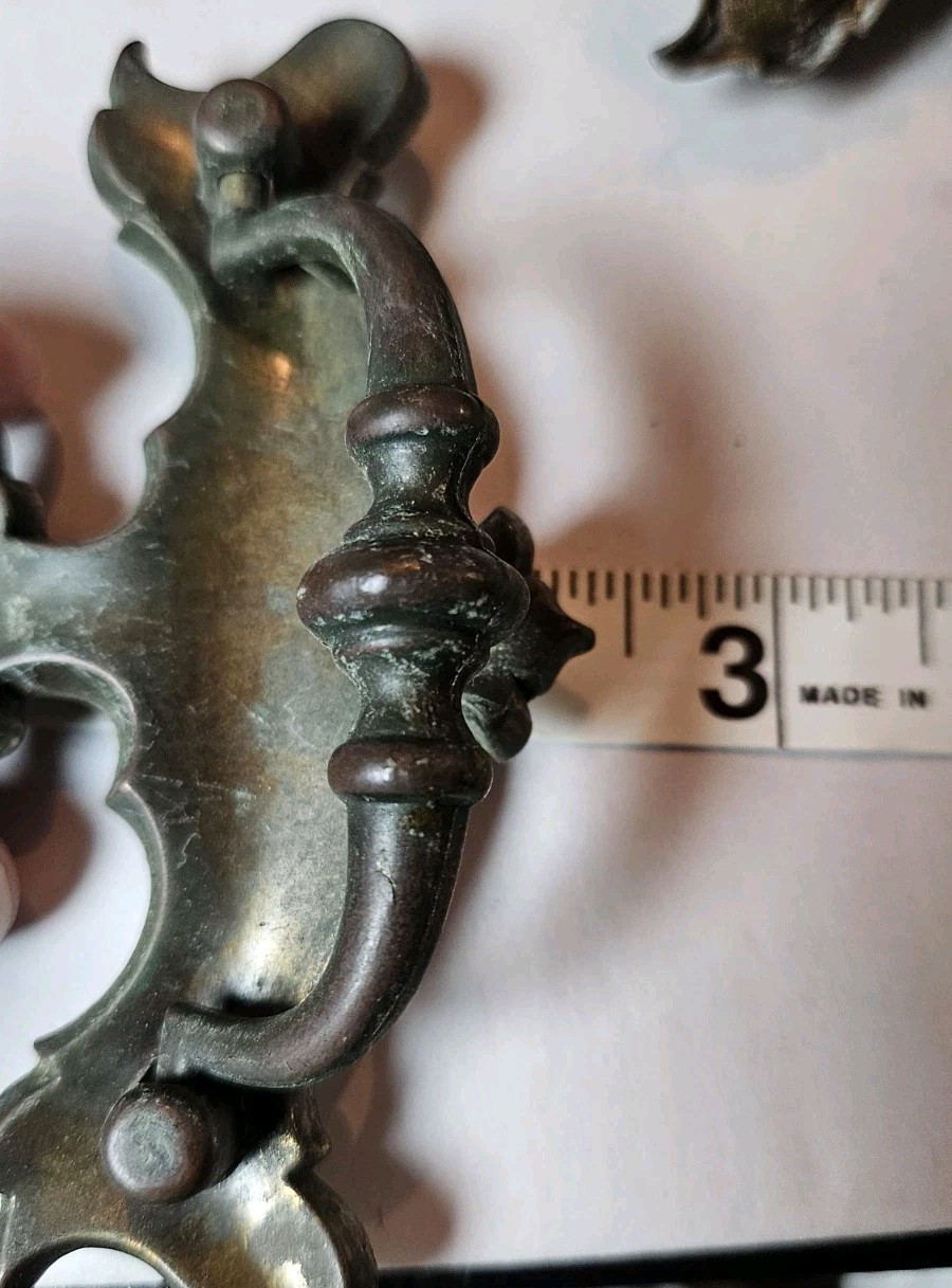 Vintage Keeler Brass Co KBC P2308 Chippendale Bail Pulls 2-1/4″ Center Set of 7