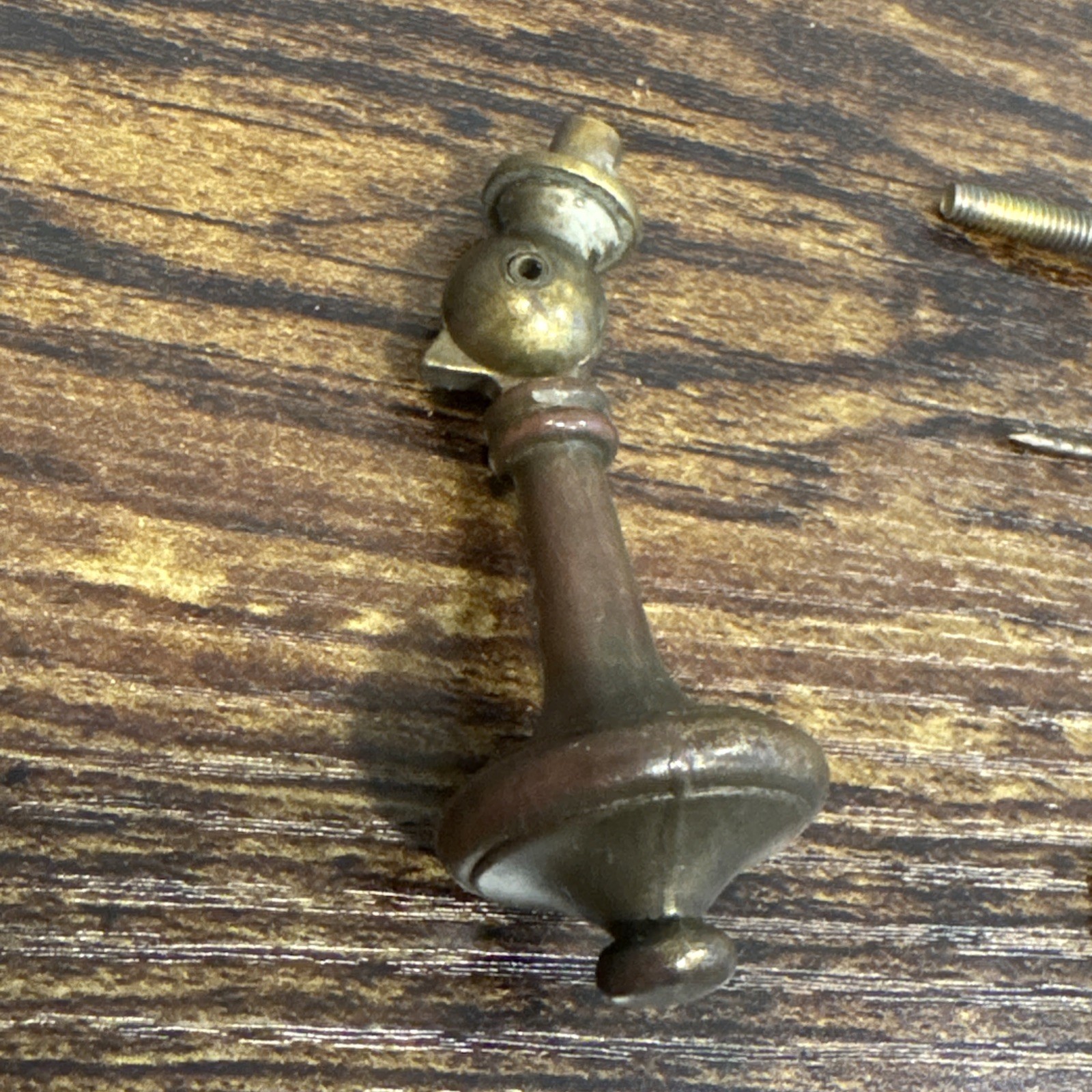 Drexel Esperanto Drawer Pull Teardrop Brass Dresser Handle Backplate Vintage MCM