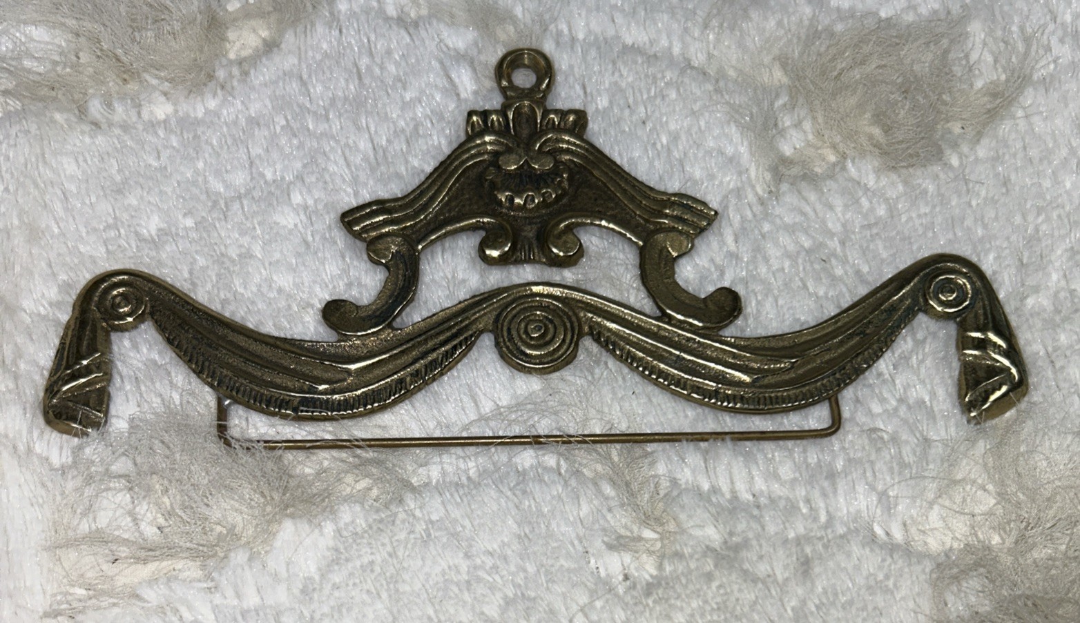Vintage Cast Brass Bell Pull, Hardware, Furniture Embellishment 7”