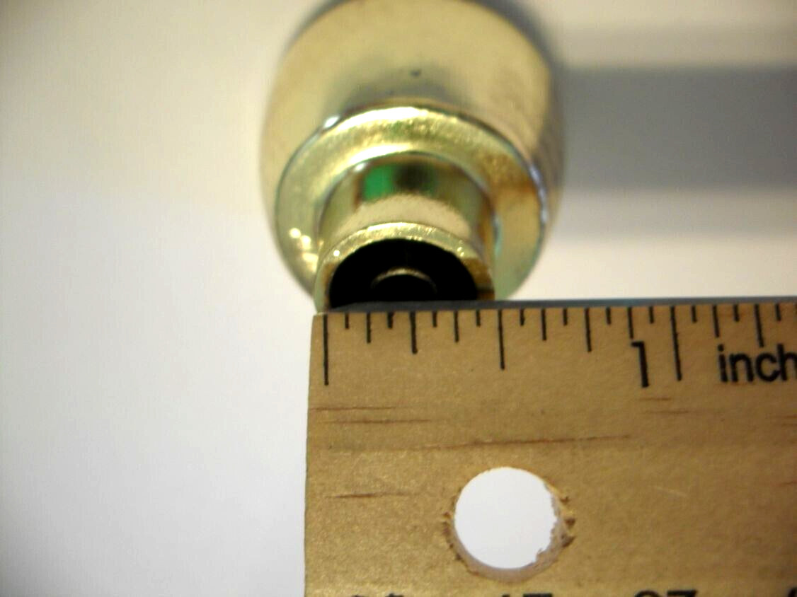 Vintage Nos Brass Drawer Knobs 1-3/16″ Tulip Cabinet Door Pull Ajax #431