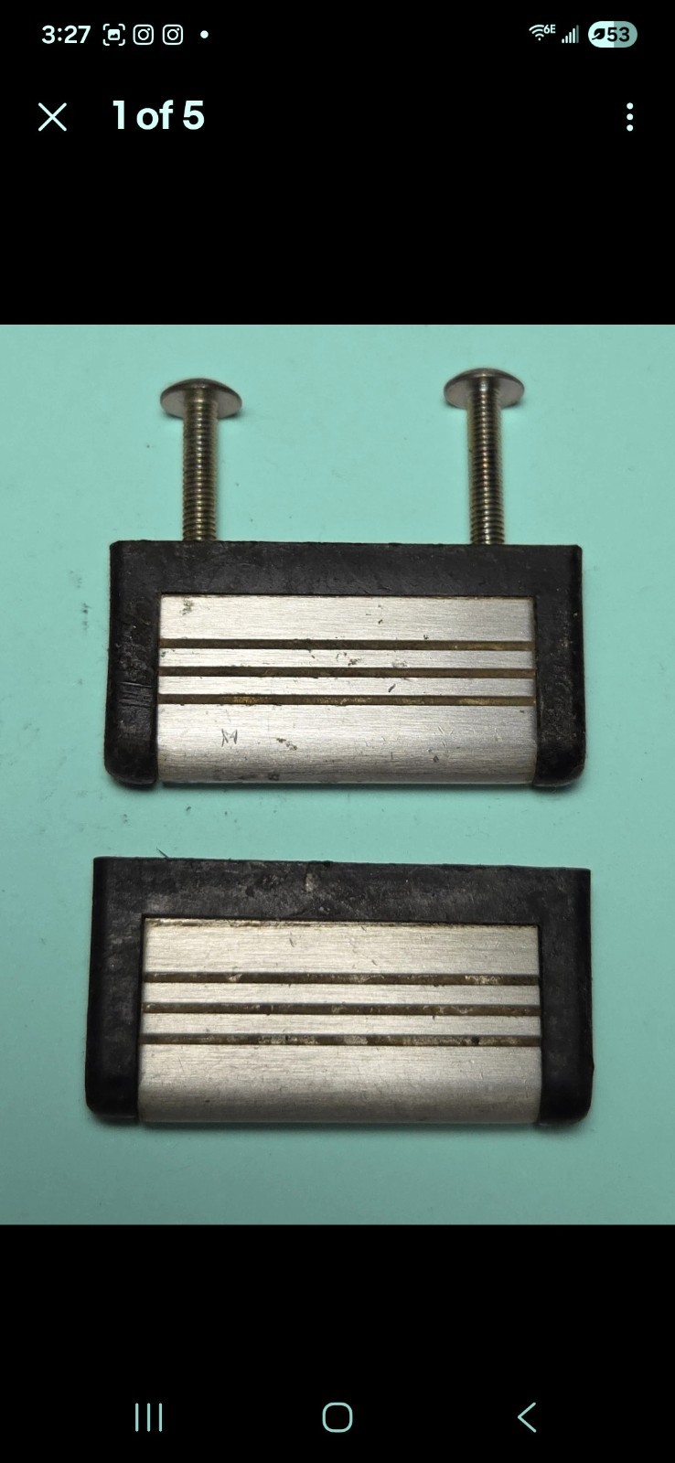 Vintage Art Deco Drawer Pulls Aluminum Cabinet Handles Streamline