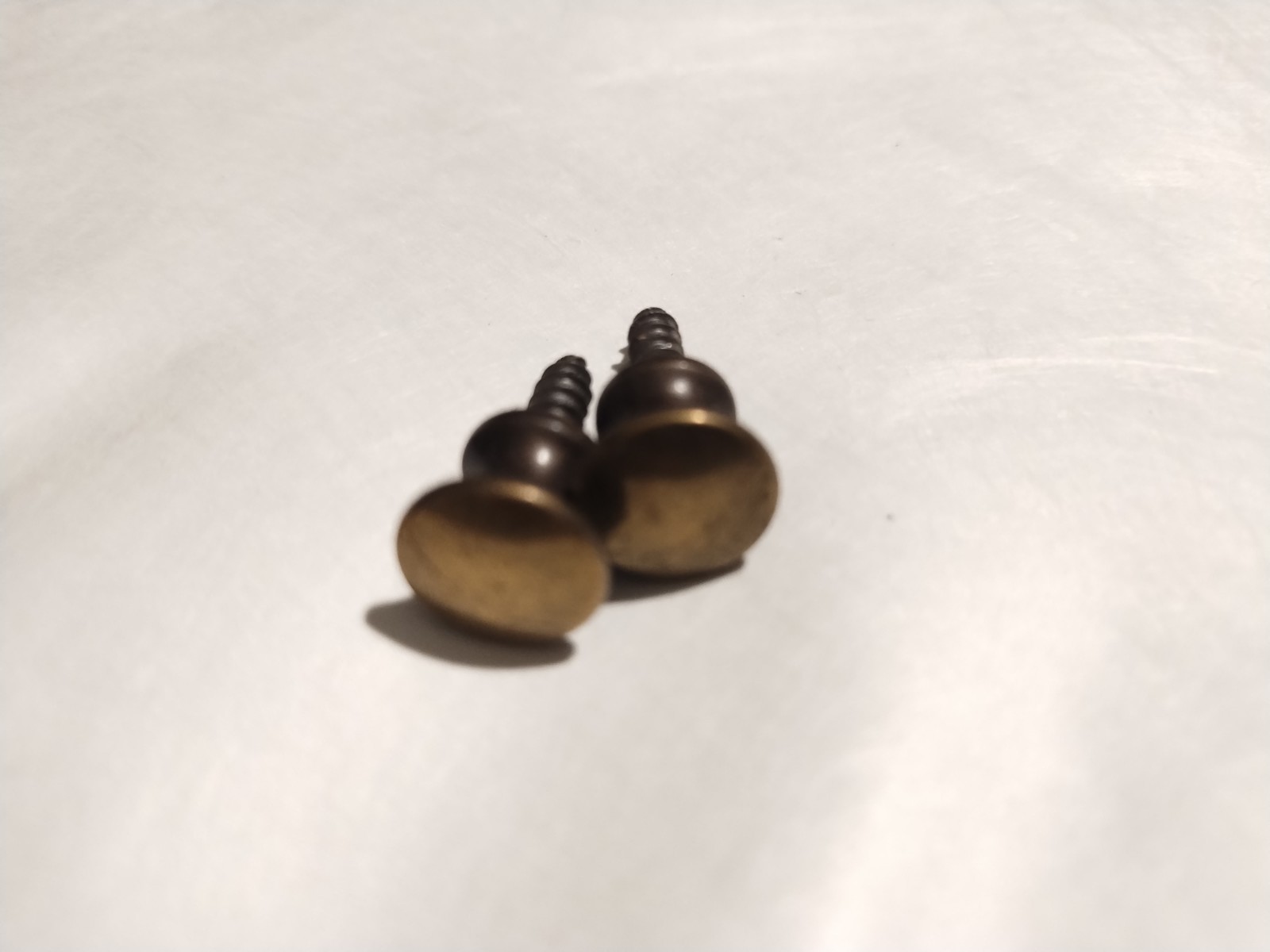 Pair (2) Solid Brass Stacking Barrister Bookcase Hoosier 1/2″ Knobs Pulls