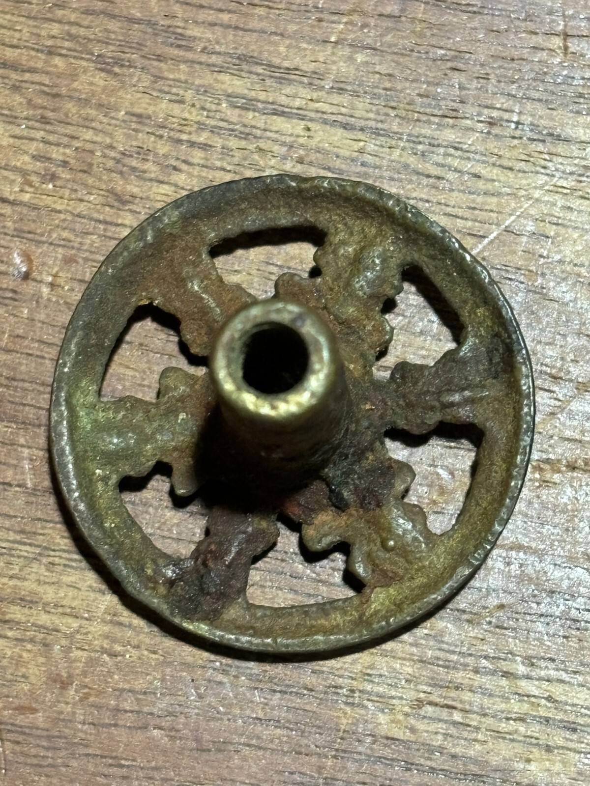 Vintage Antique Ornate Round Cabinet Knob Drawer Pull 1 1/4 inch