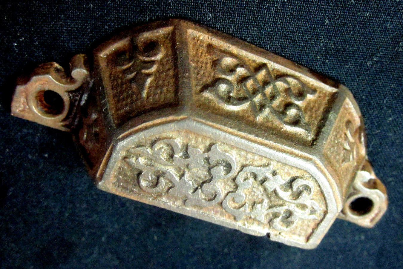 Cast Iron 1850 Window Sash Lift Drawer Cup Pull Handle 3-1/16″ Centers 1 Antique