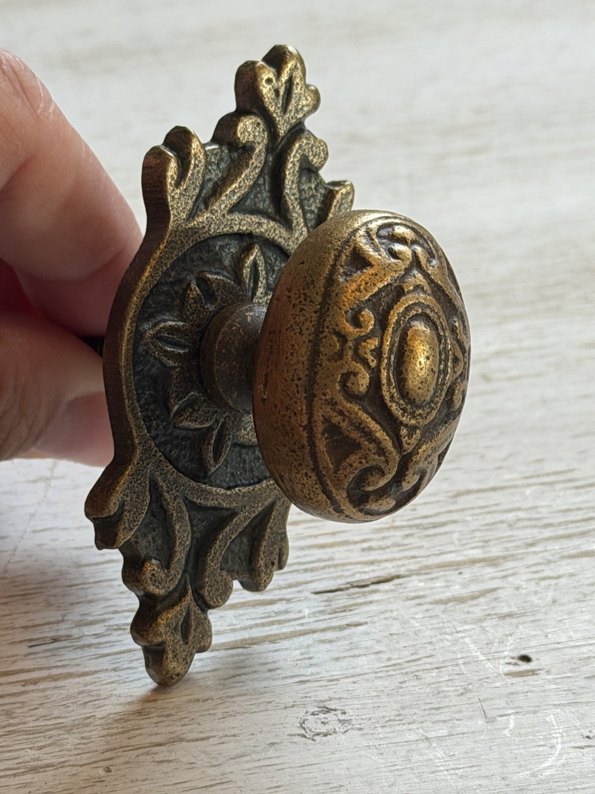 2 Antique Brass Drawer Pull Hardware Handle Vintage Cabinet Door Knob DIY