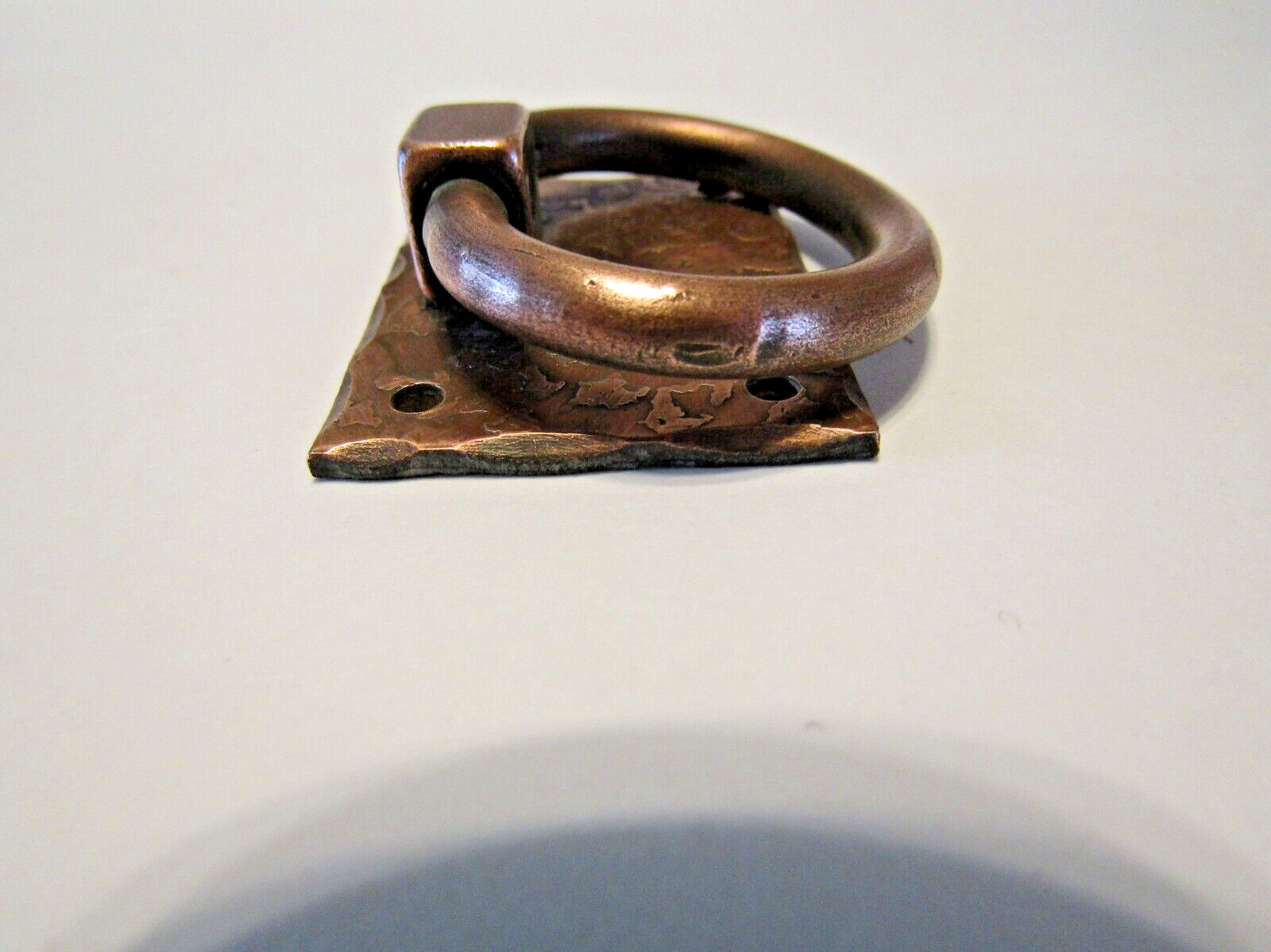 Vintage Copper Drop Ring Drawer Finger Pull Cabinet Door Handle Stanley