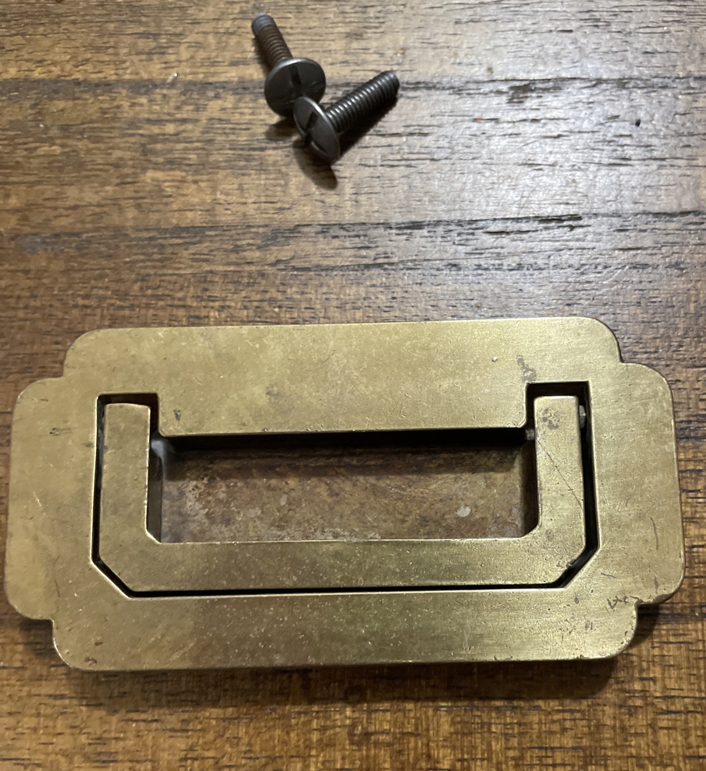 Drexel Pavilion Recessed Dresser Drawer Pull Brass Handle Vintage Mid Century