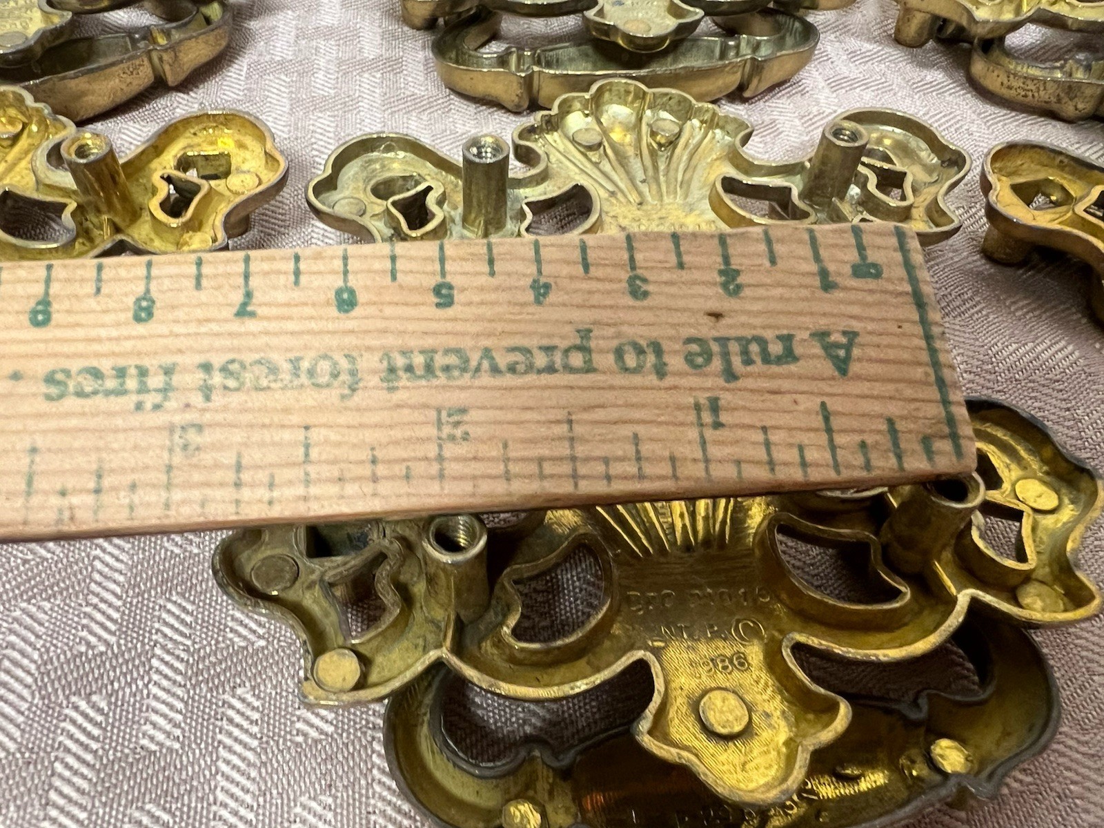 Lot 10 Vintage Brass Drop Bail Pull Handle Drawer 1986 BPC 21016 Chipendale