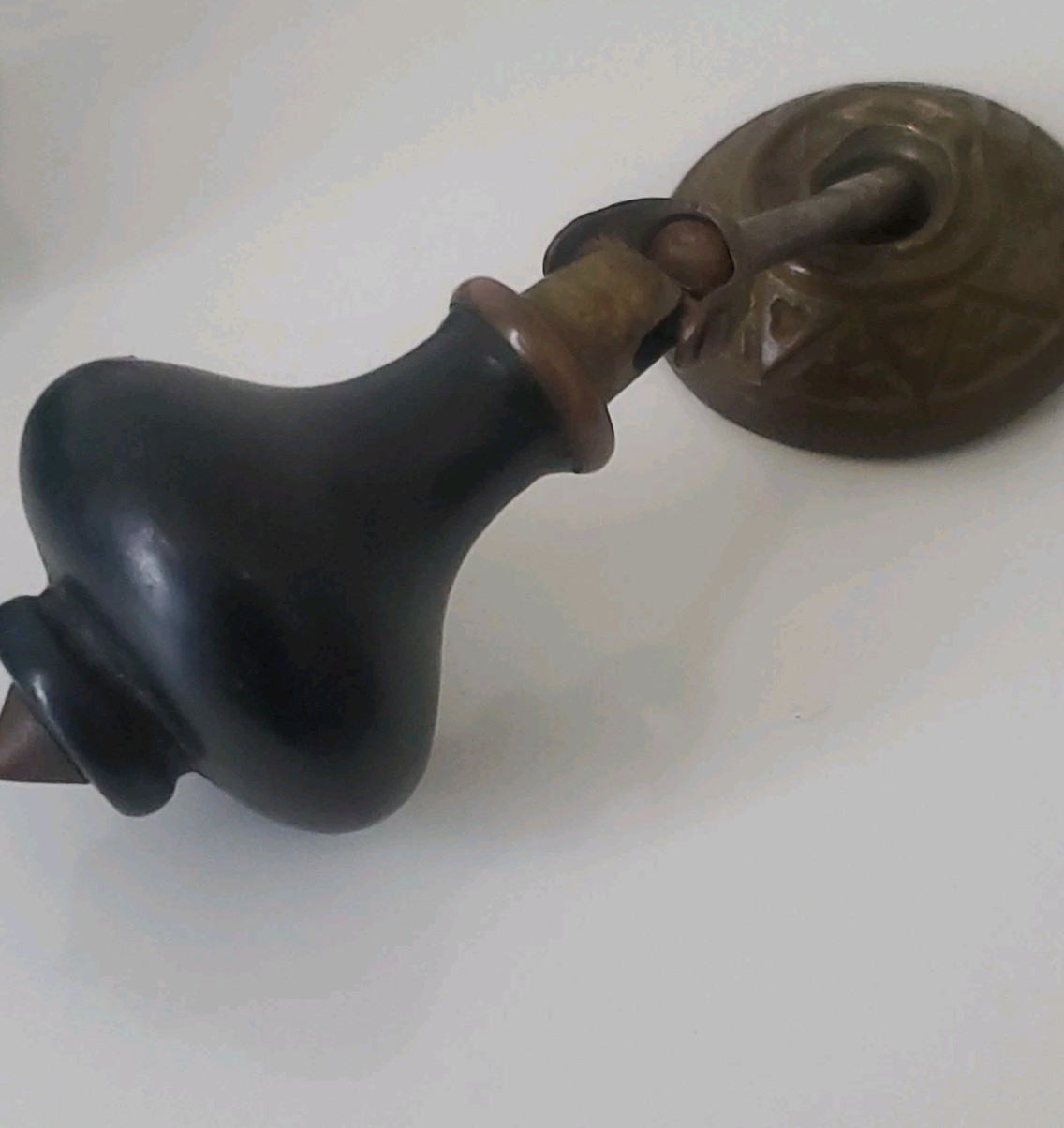 Atq Victorian Eastlake Teardrop Drawer Pulls Set 12 Black Wood & Metal + Extras
