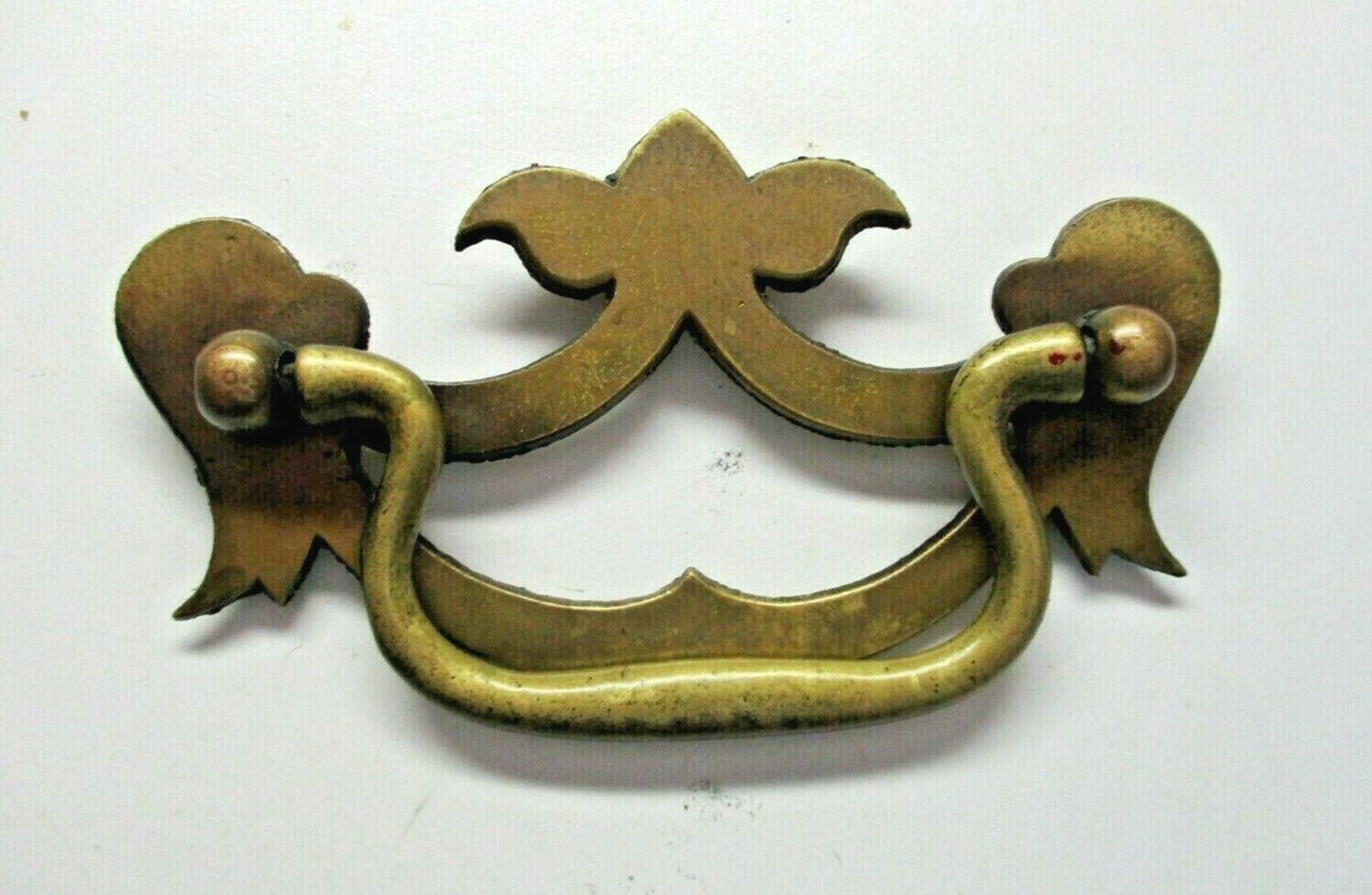KBC Keeler K-423 Drawer 1920s Drop Bail Pull Handle Dark Brass 3″ Centers 1 Vtg