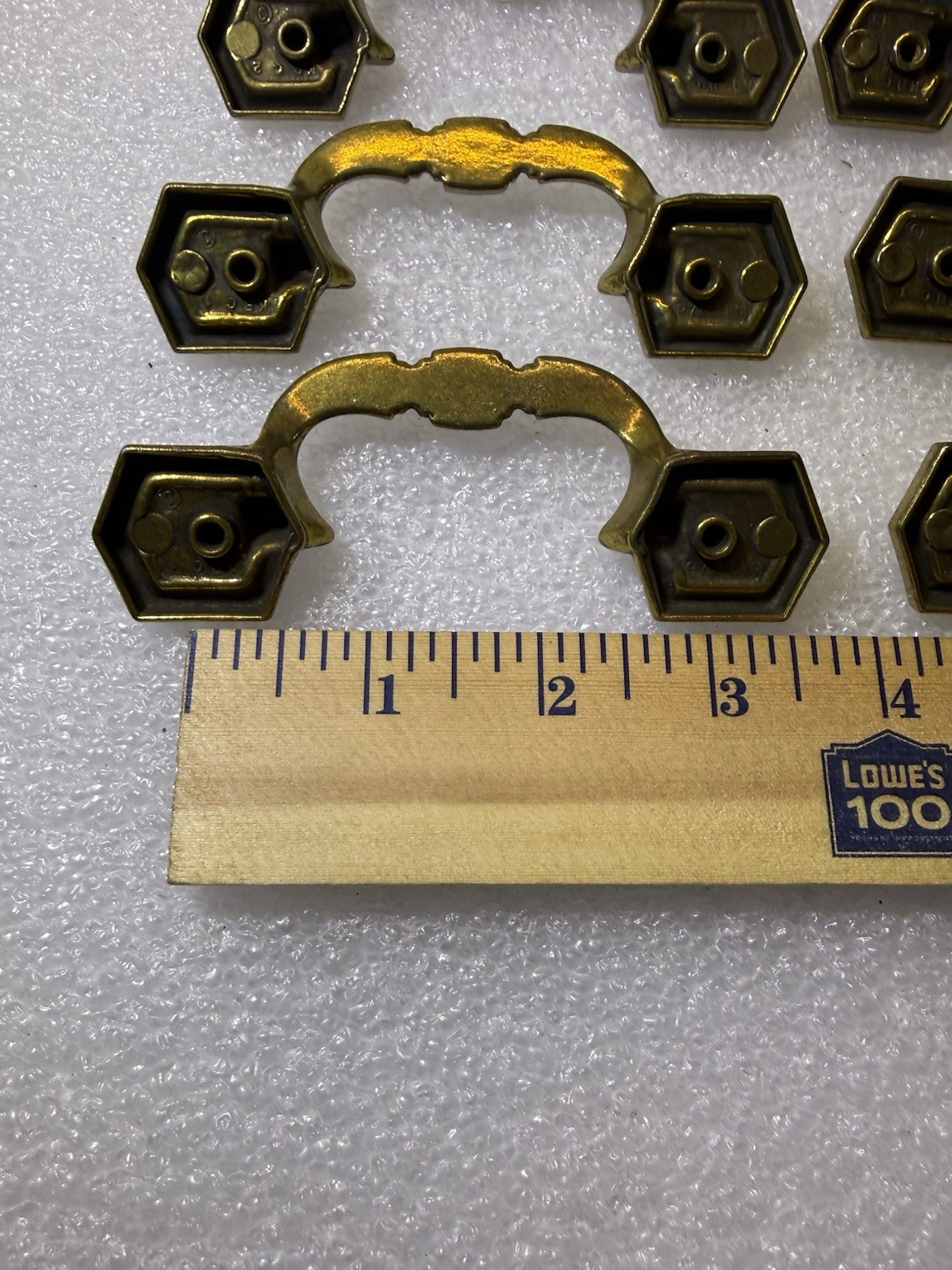 8 Vintage Keeler Brass Company Brass Drawer/Dresser Pulls Cabinet MCM (91)