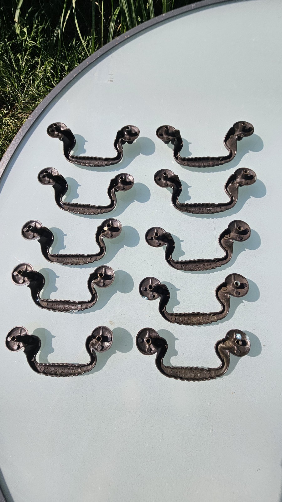 Vintage Bronze Tone Metal Rope-Style Bail Drawer Pull KI Inc 1998 CH3370 Canada