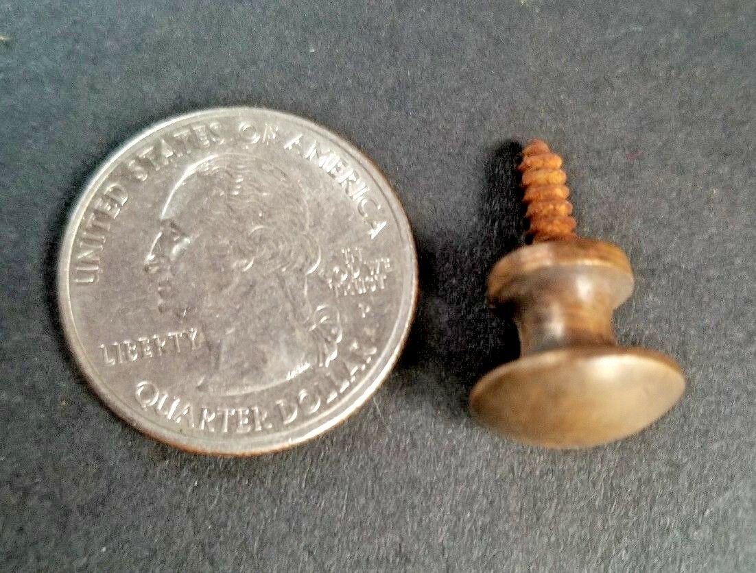 25 Solid Brass VERY SMALL Stacking Barrister Bookcase 7/16″ Knobs drawer Pull #K