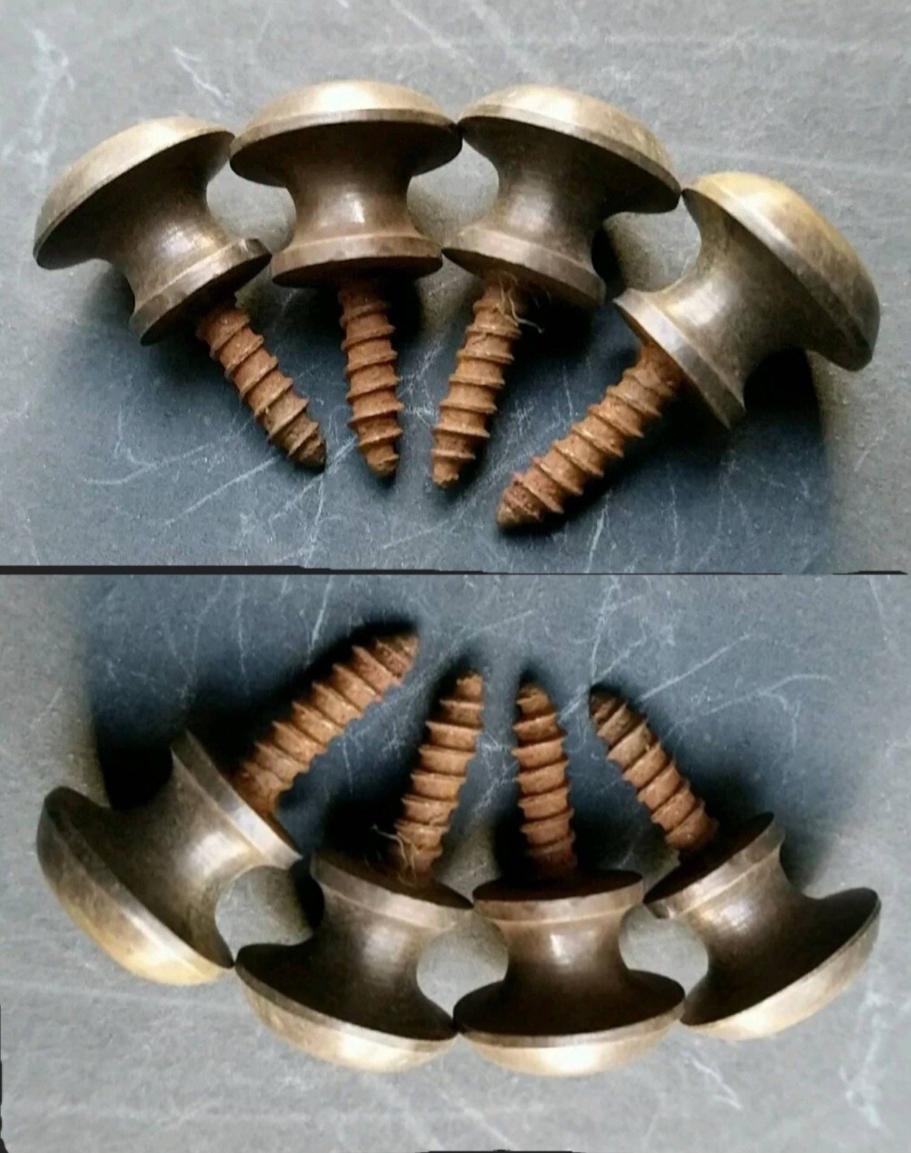 8 Solid Brass VERY SMALL Stacking Barrister Bookcase 7/16″ Knobs drawer Pulls #K