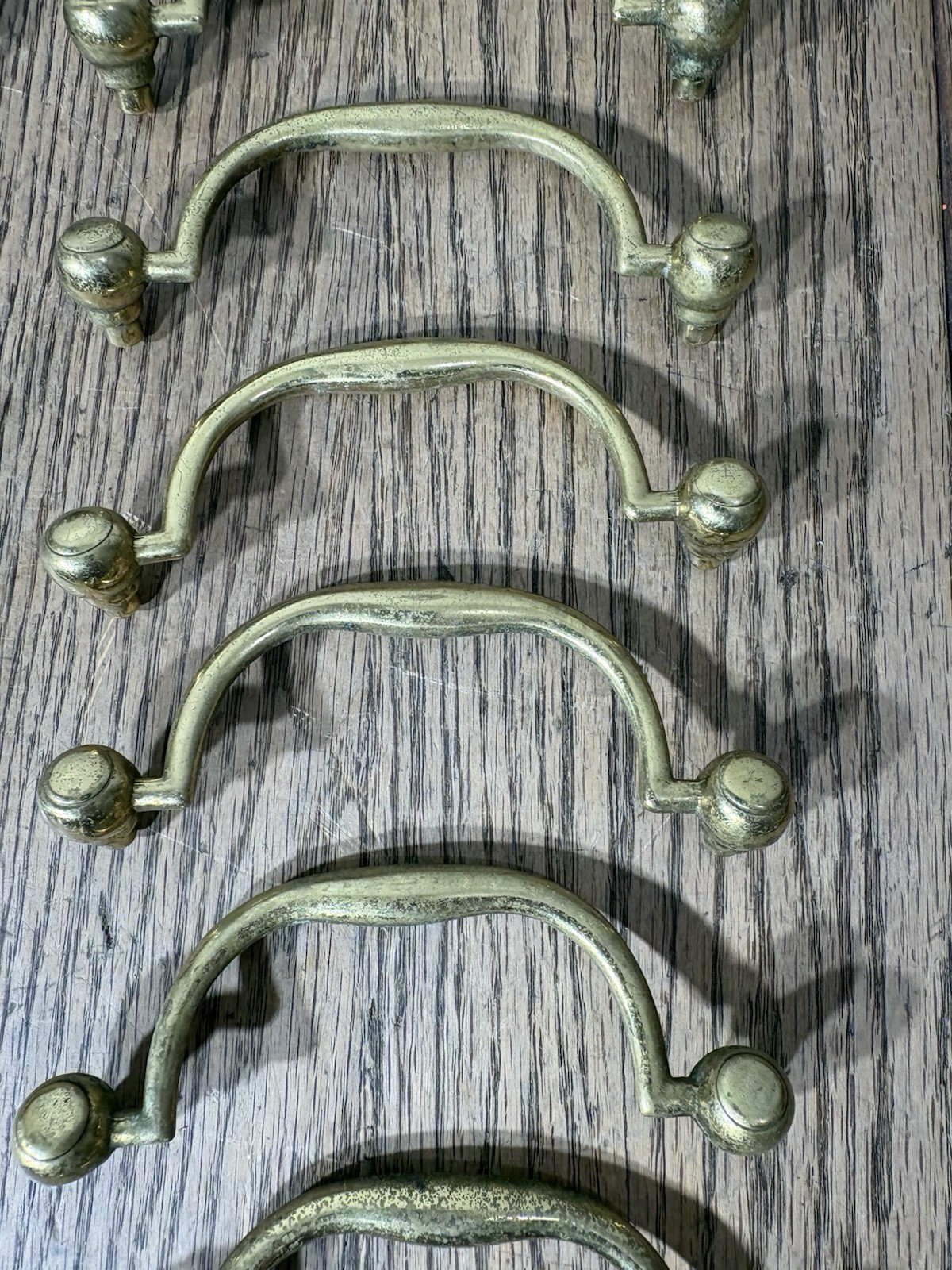 Vintage Antique Lot Brass Drawer Pulls Heavy Knobs Handles Furniture Hardware