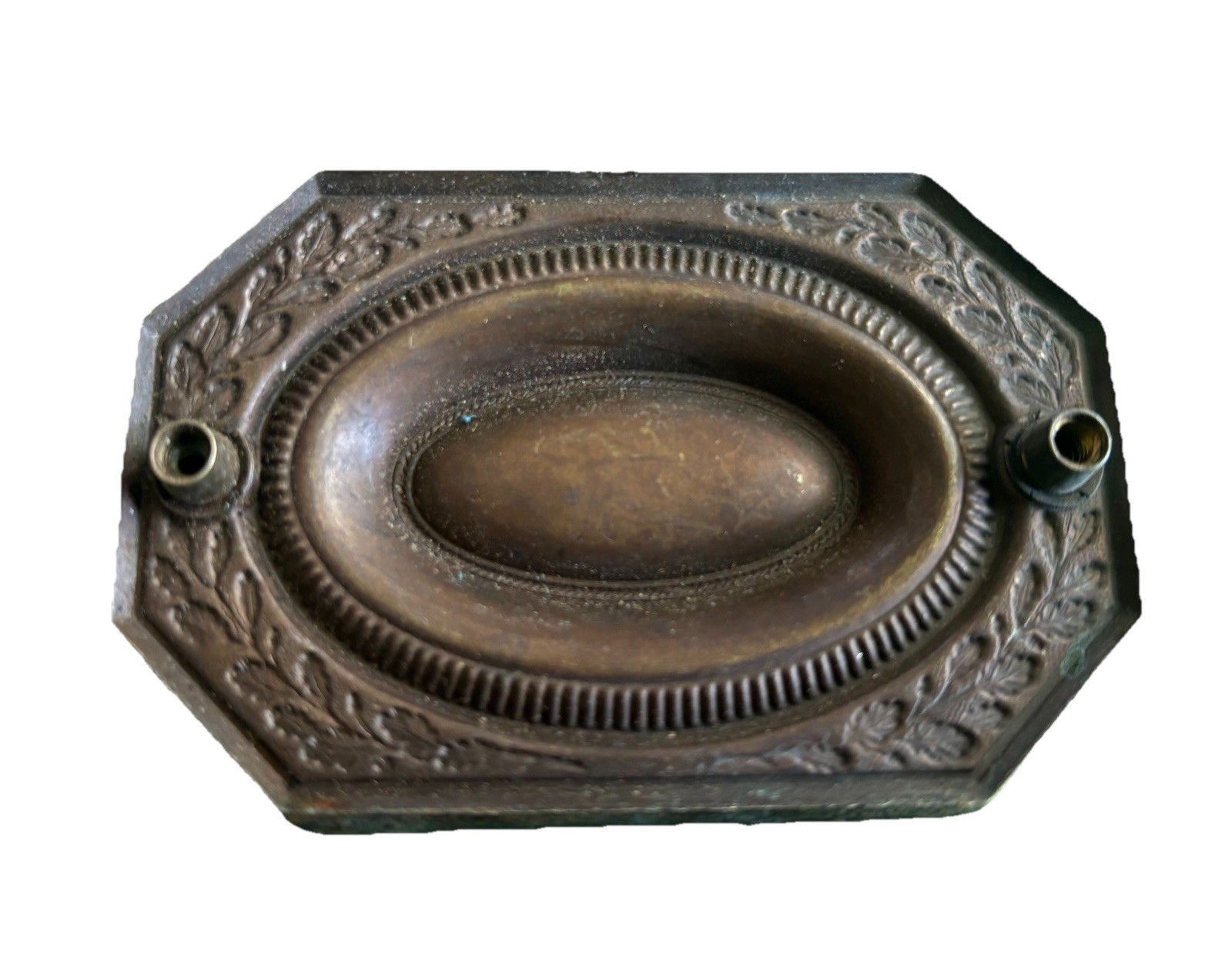 Hepplewhite Chippendale Hexagon Brass Antique Hardware Drawer Pull 2 3/4”centers