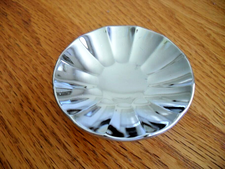 Vintage Nos 2″ Chrome Drawer Stardust Knob Concave Fluted Face Cabinet Handle