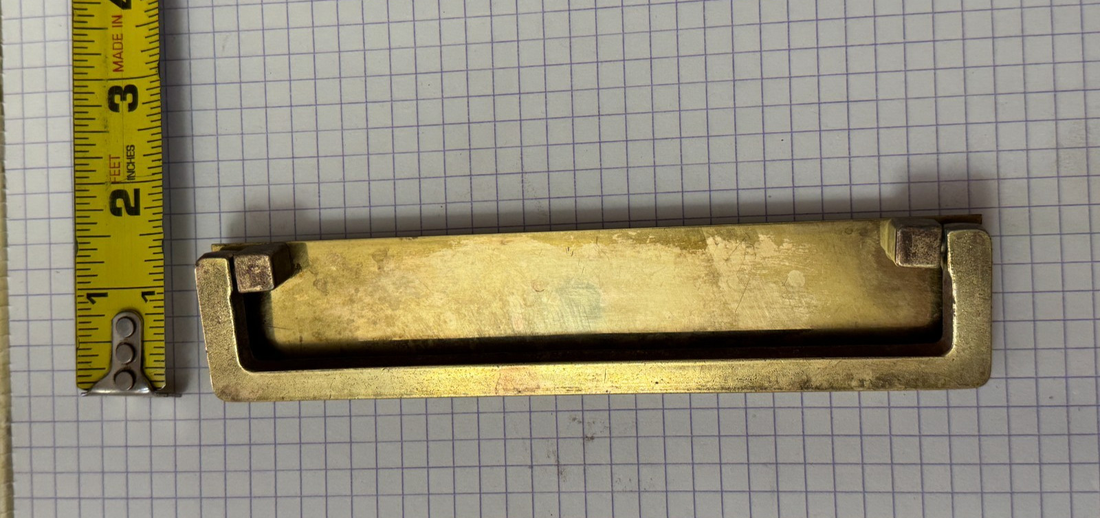 Original Drexel Delray Drawer Pull Handle Brass KBC N08153 5 3/4″ c-c