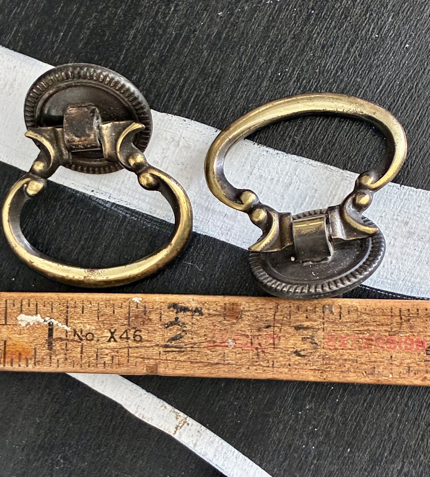 Vintage Drawer Pulls / Traditional Knocker Style Furniture Knobs